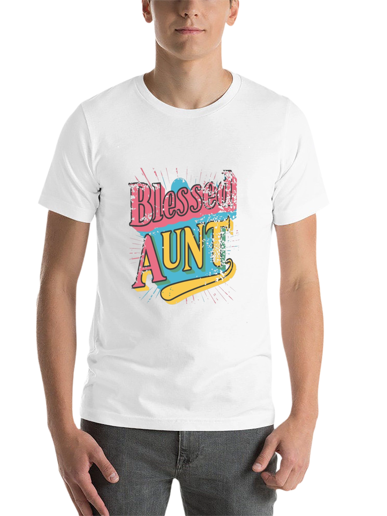Black Blessed Aunt Graphic Tee - Trendy Family Apparel view 14
