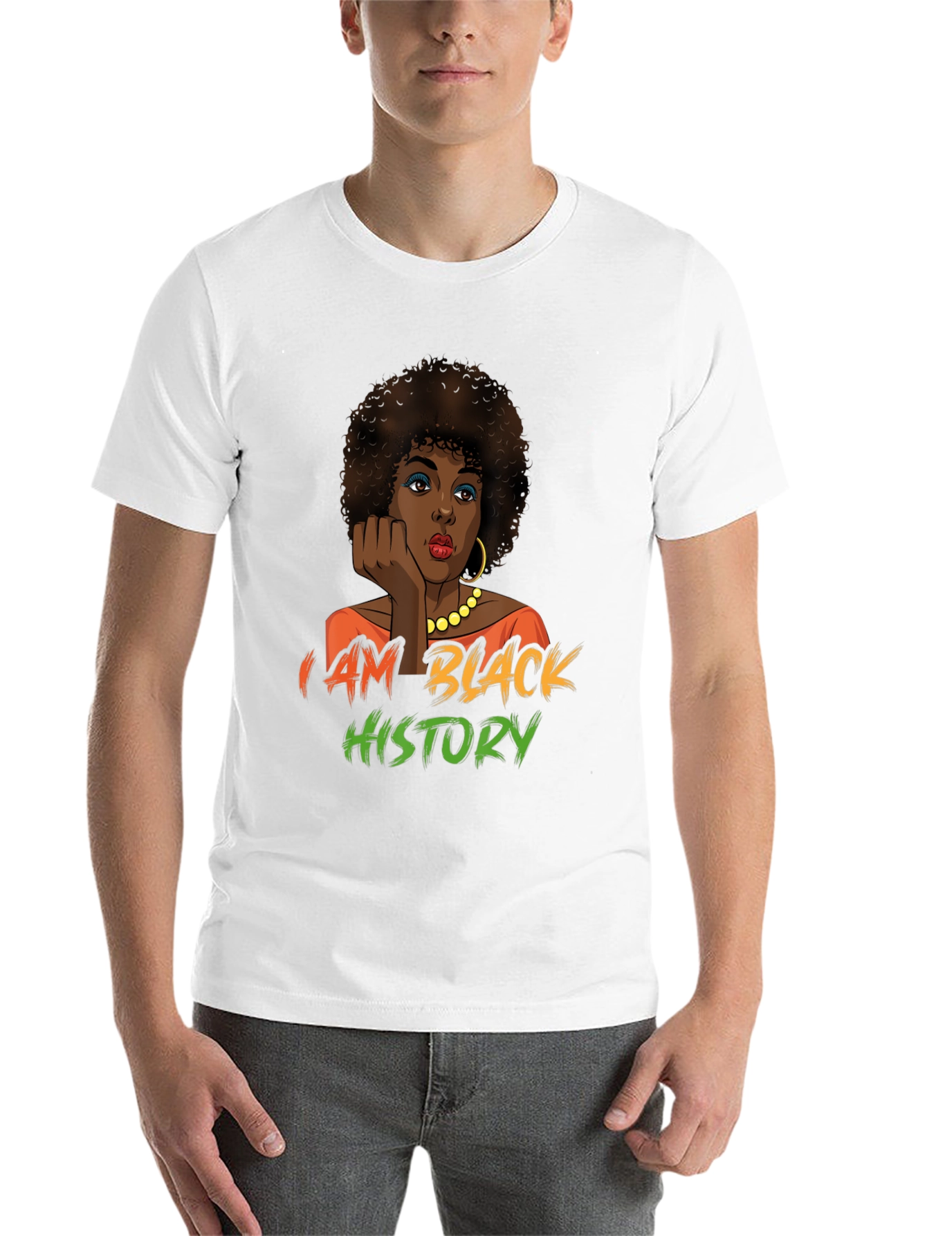 Black Black History T-Shirt - Afro Woman Design view 14