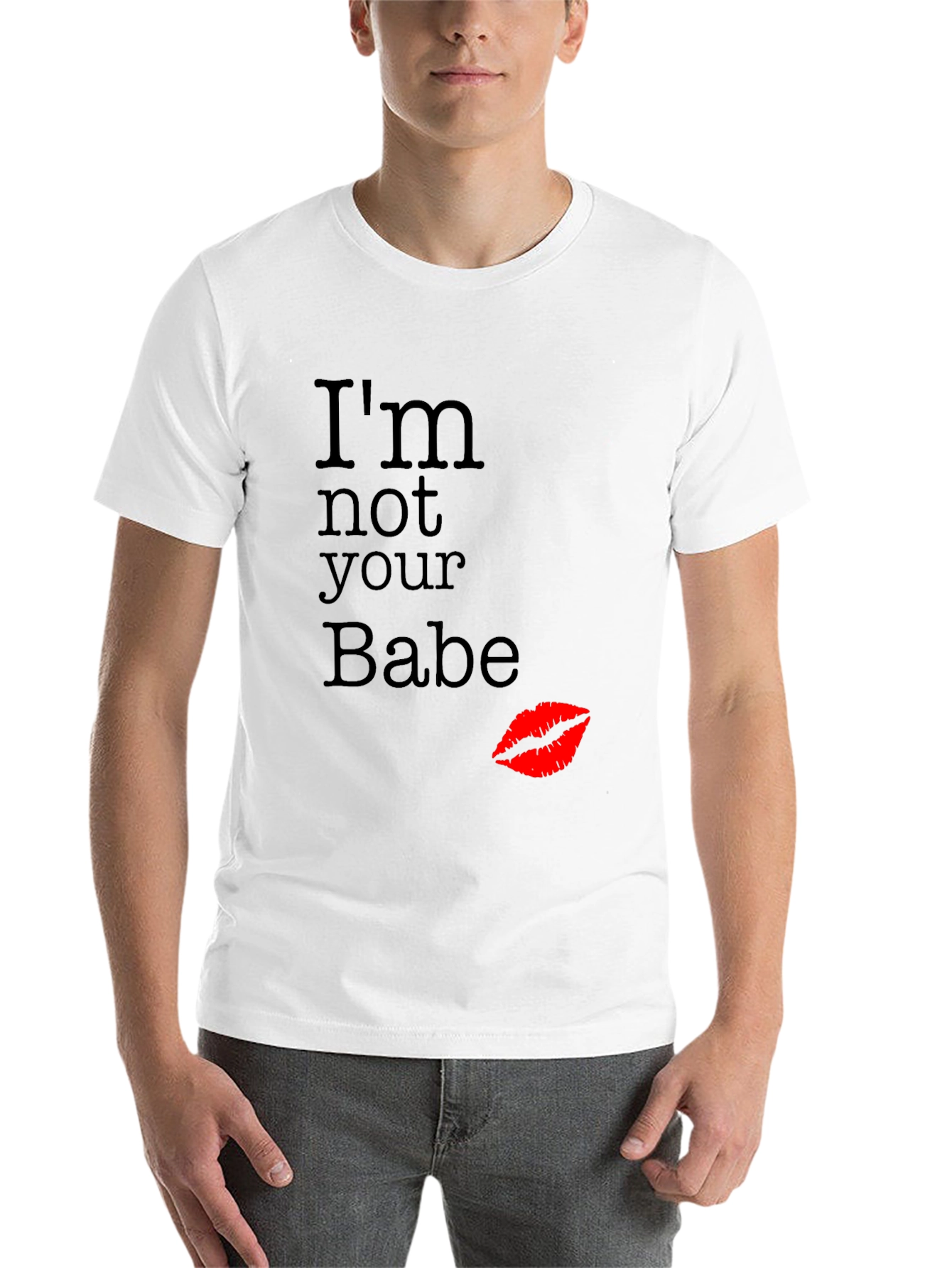 Black I'm Not Your Babe Graphic T-Shirt view 14