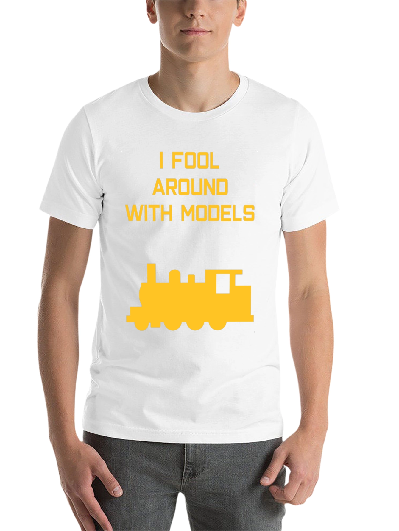 Black I Fool Around with Models Train T-Shirt view 14