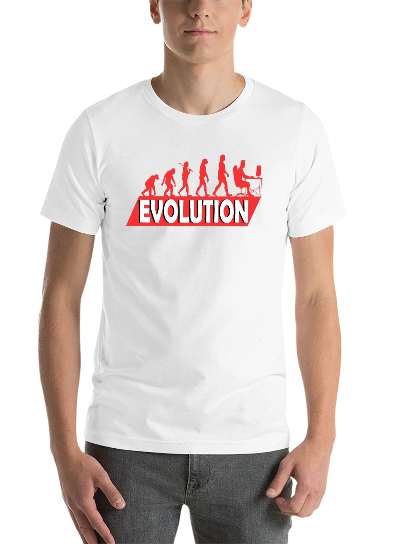 Black Evolution of Man T-Shirt - Funny Geeky Gamer Tee view 14