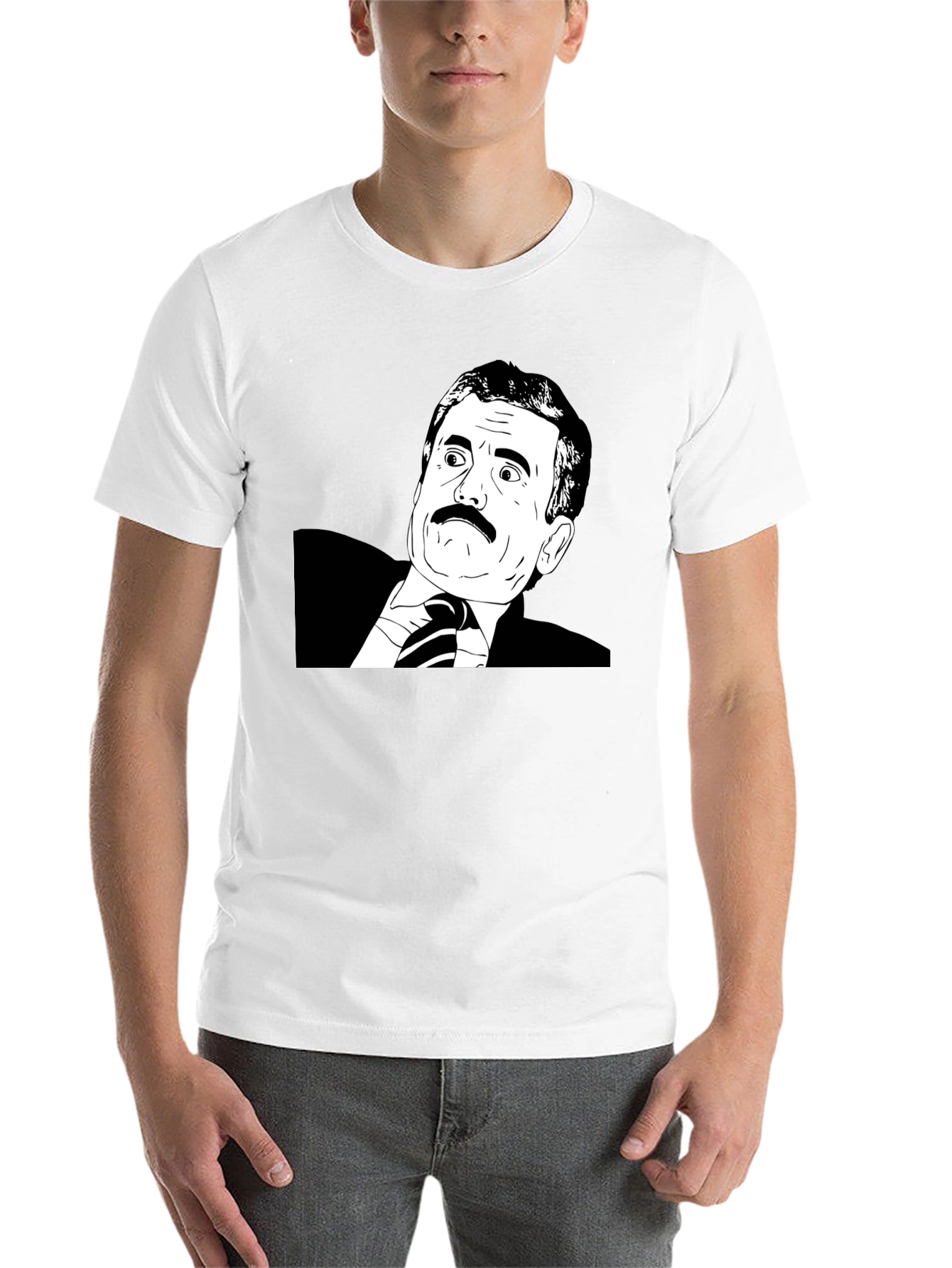 Black Distracted Meme Black Graphic Tee view 14