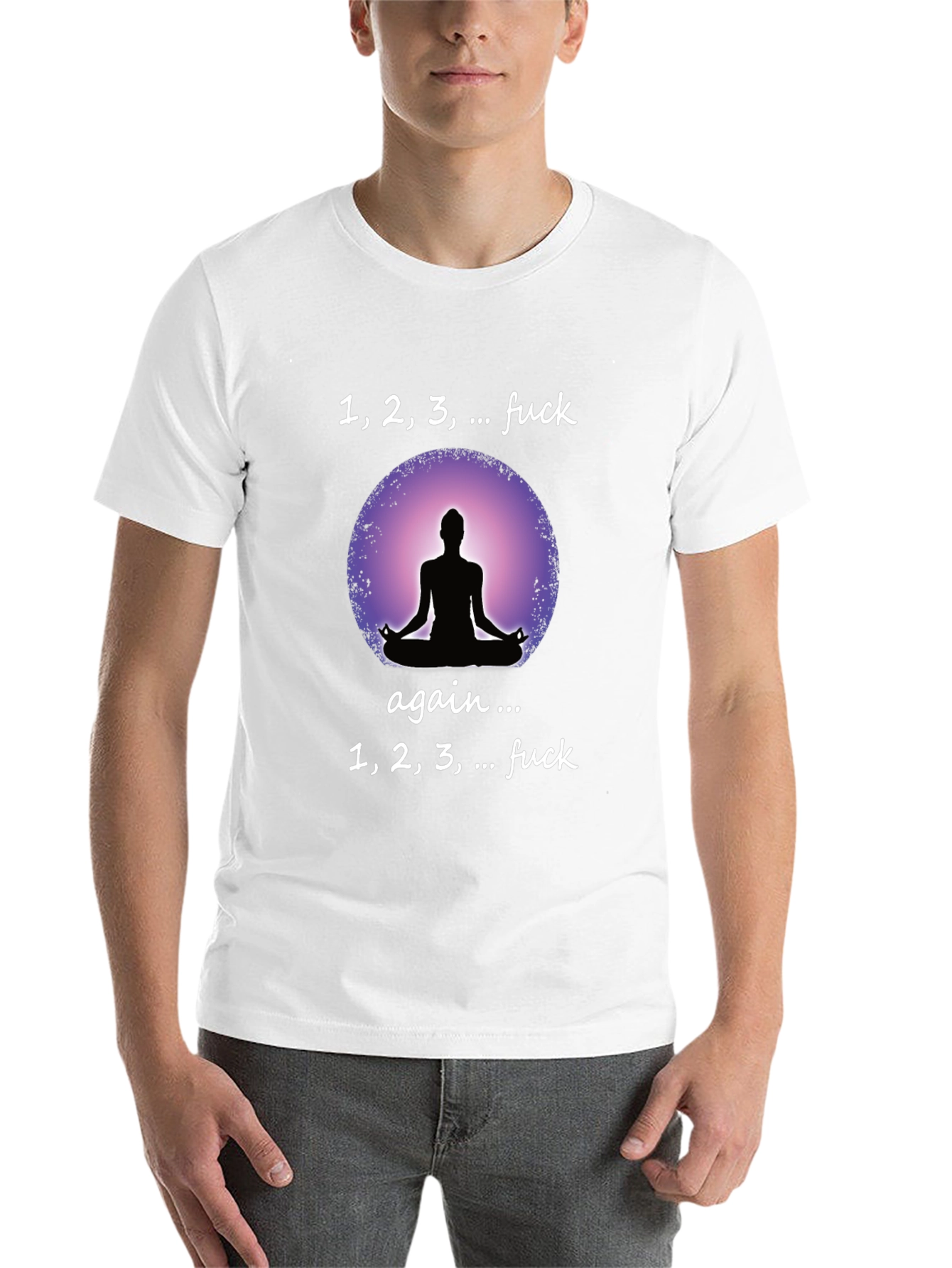 Black Funny Yoga T-Shirt - Meditation Humor Tee view 14