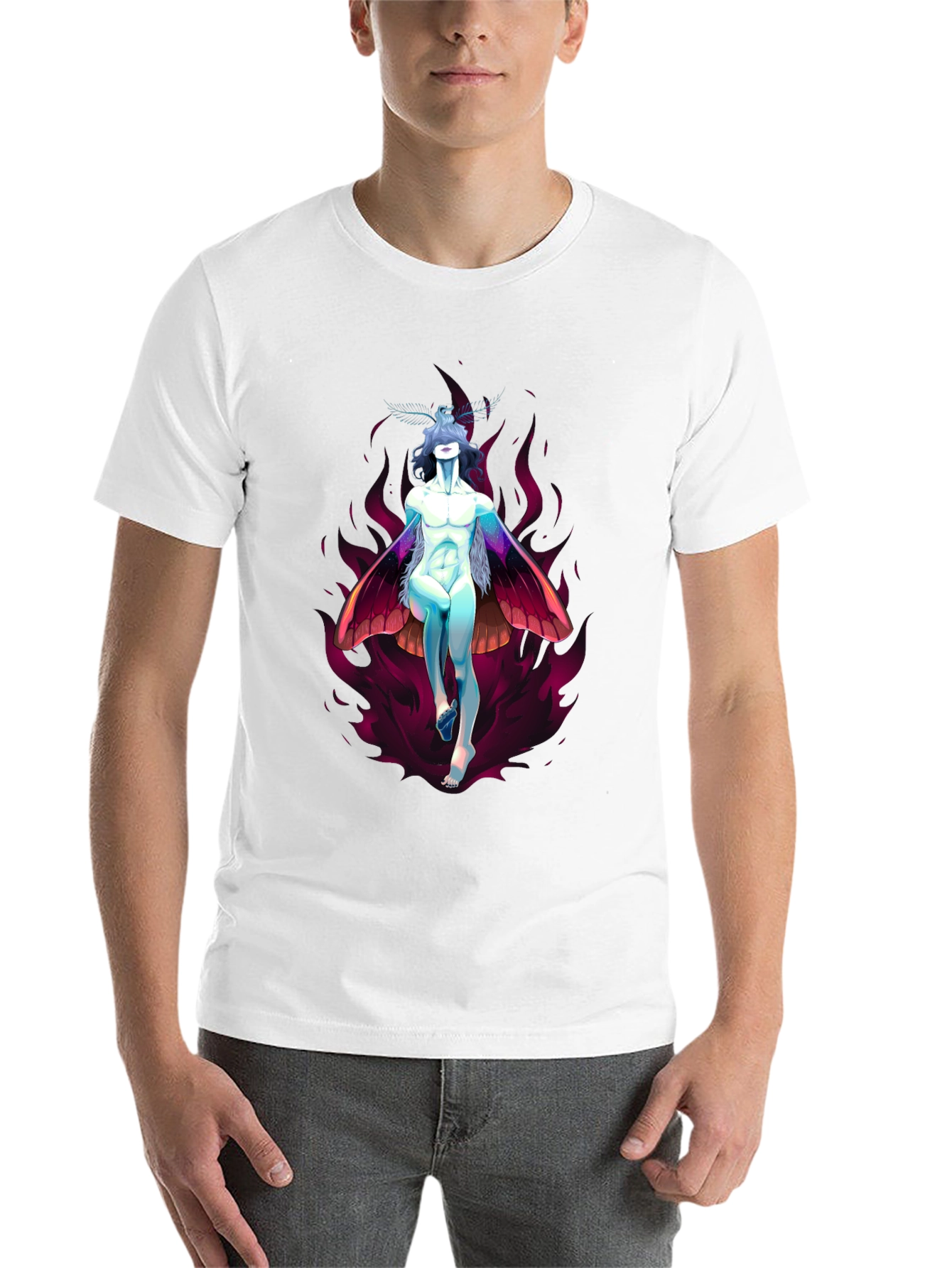 Black Mothman Inspired Graphic Tee view 14