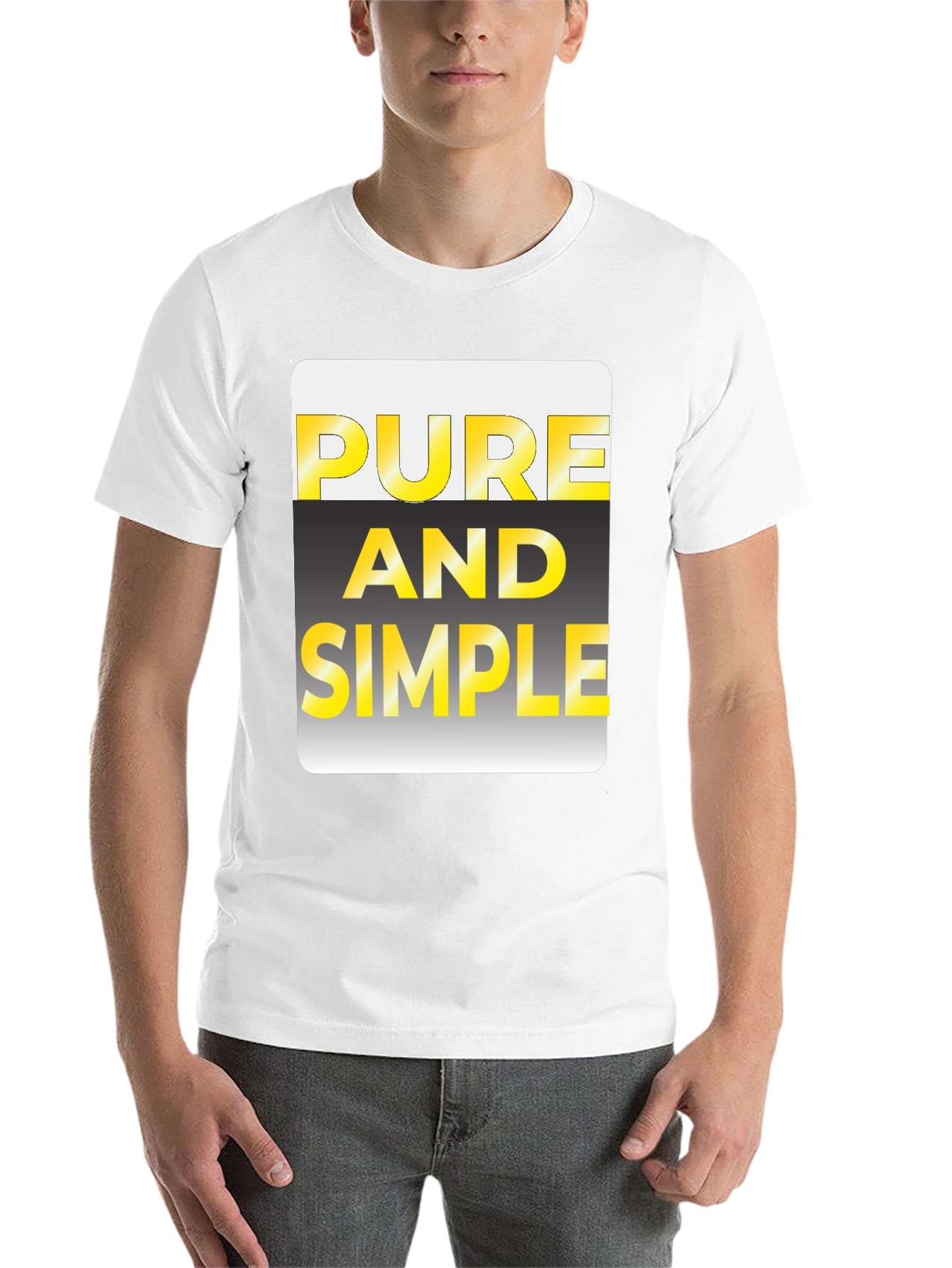 Black Pure and Simple Graphic Tee view 14
