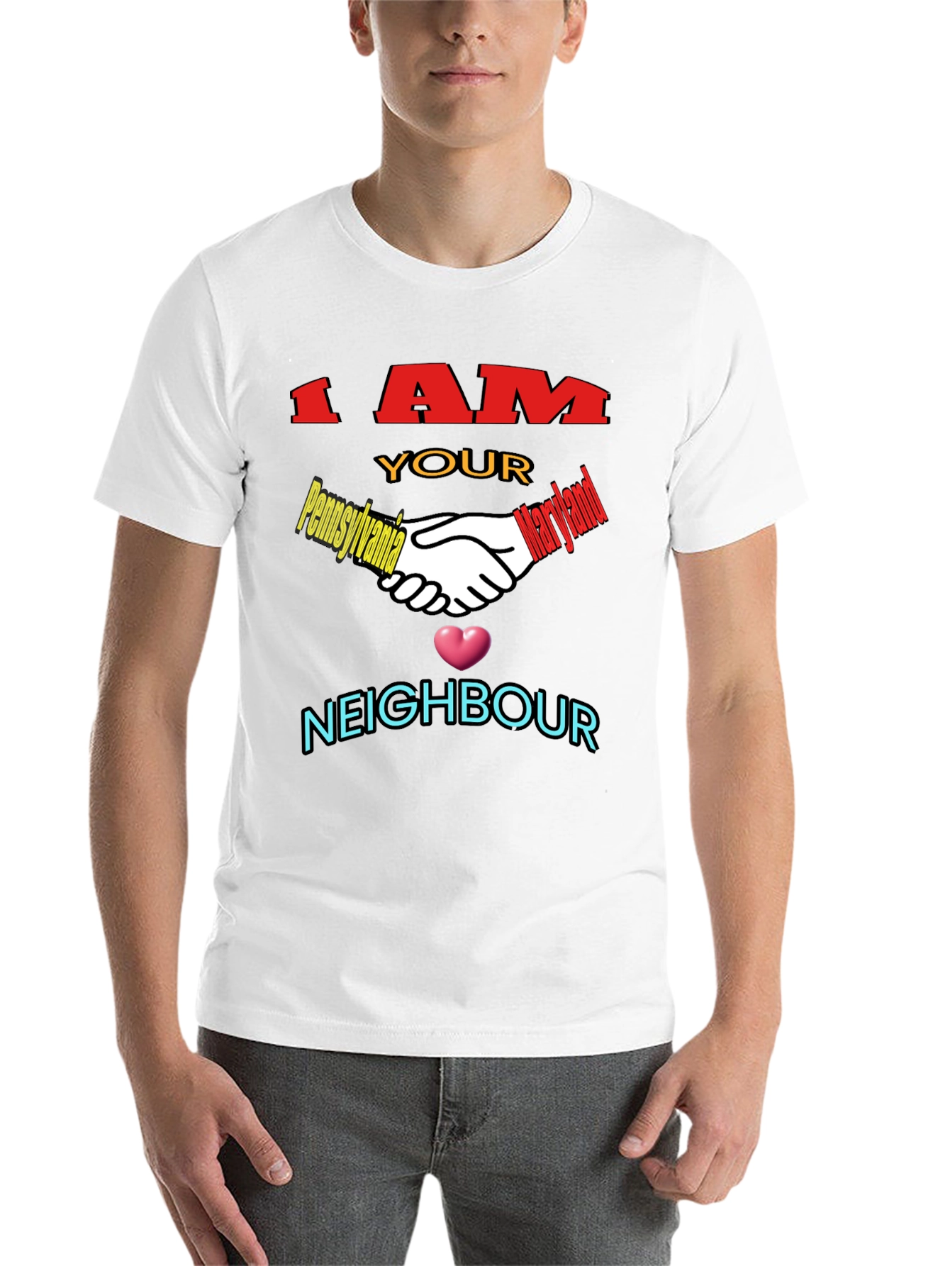 Black I AM Your Neighbour T-Shirt view 14