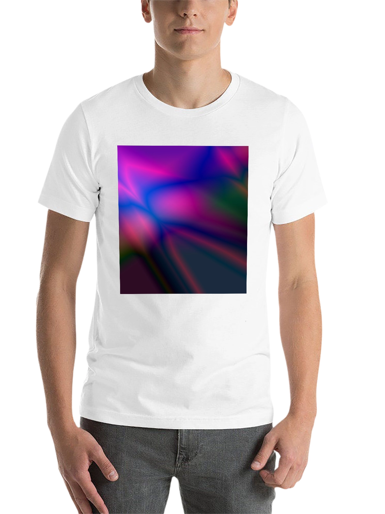 Black Abstract Wave T-Shirt - Modern Art Tee view 14
