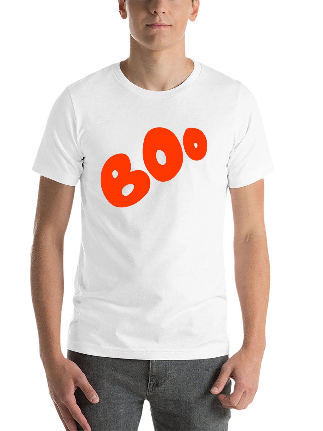 Black Boo Halloween Graphic Tee - Black Cotton Blend view 14