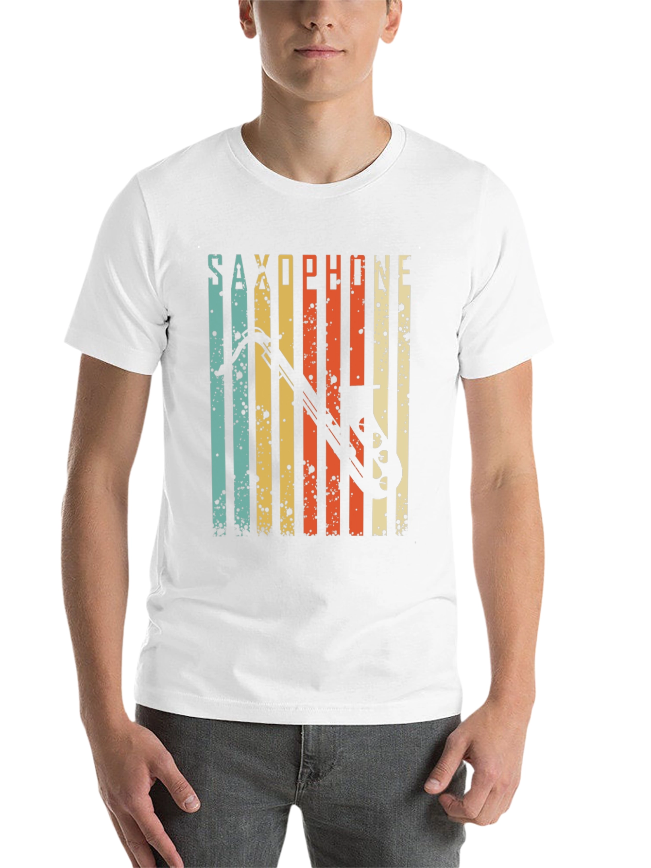 Black Vintage Saxophone T-Shirt - Retro Music Lover Tee view 14