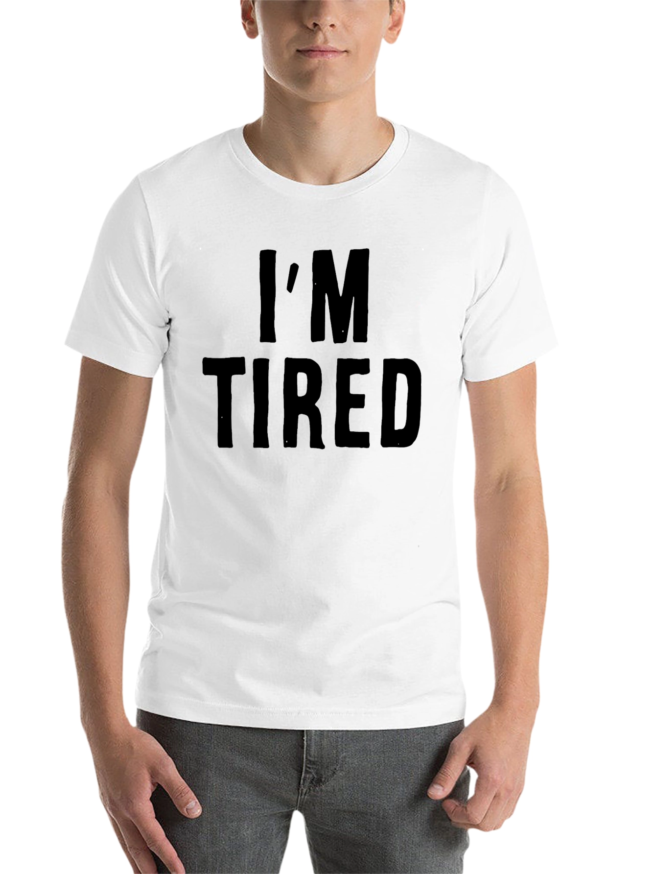 Black I'm Tired Graphic T-Shirt - Casual Wear view 14