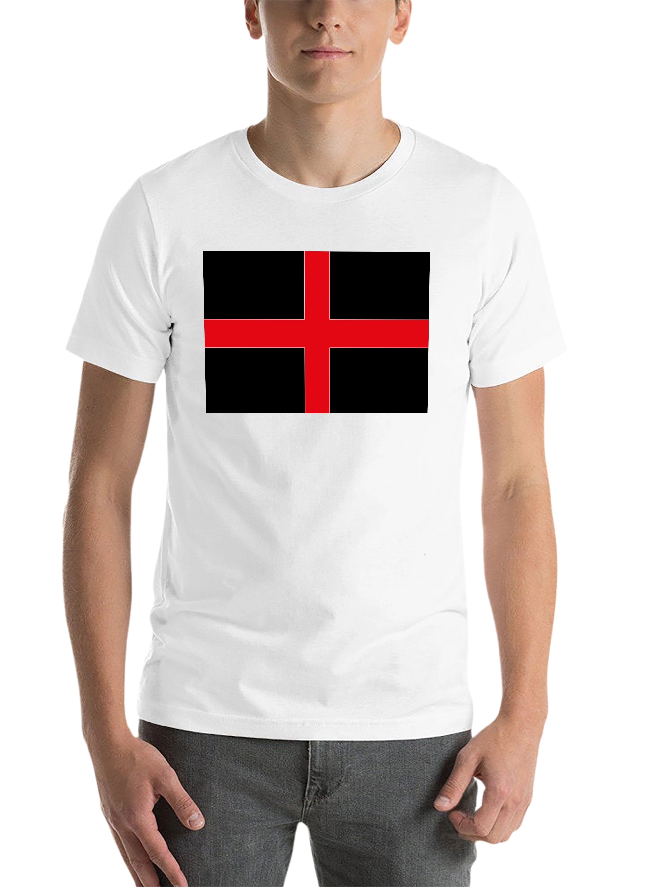 Black Black Flag Red Cross Graphic Tee view 14