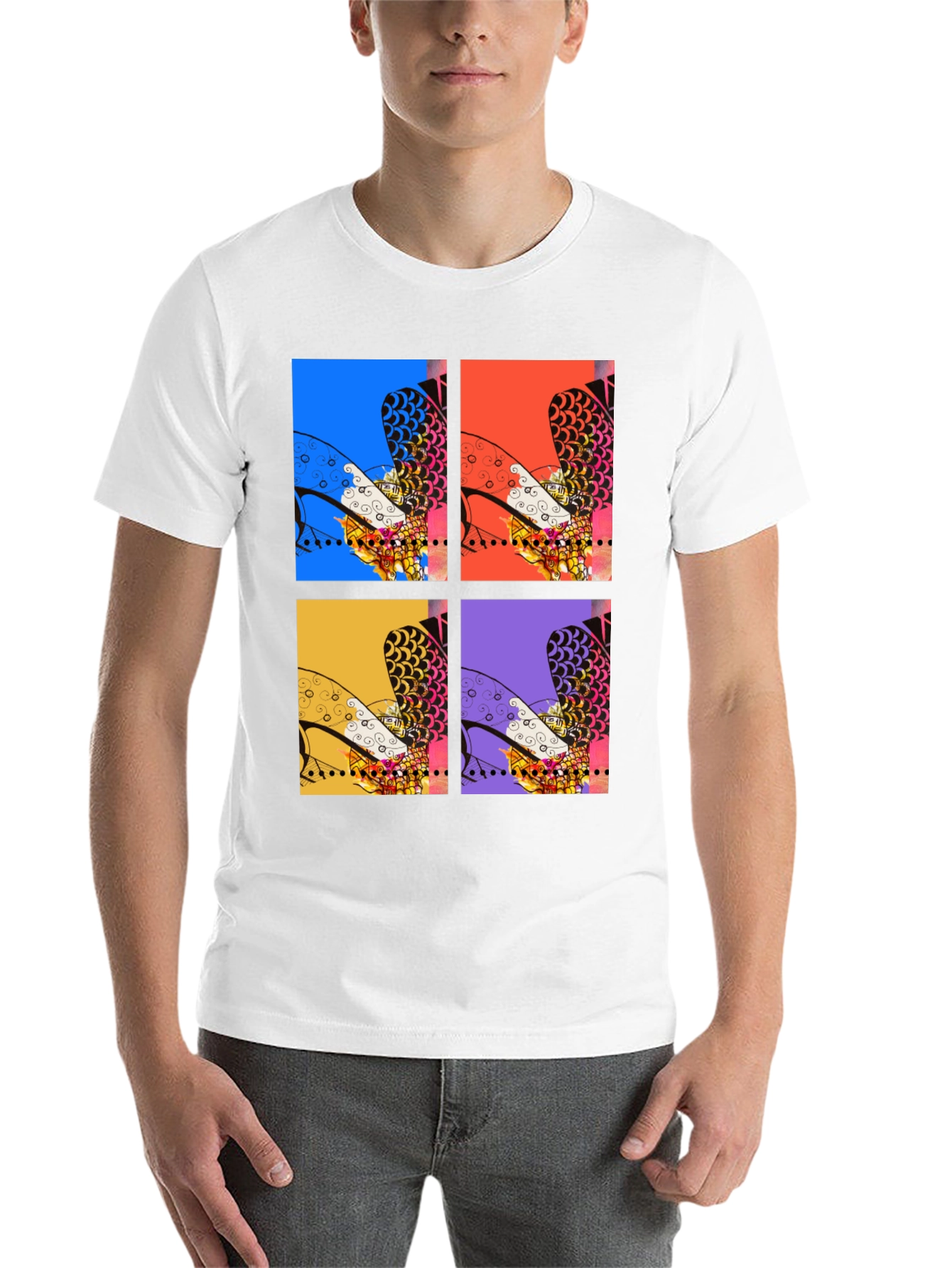 Black Abstract Heels Graphic Tee - Unisex view 14