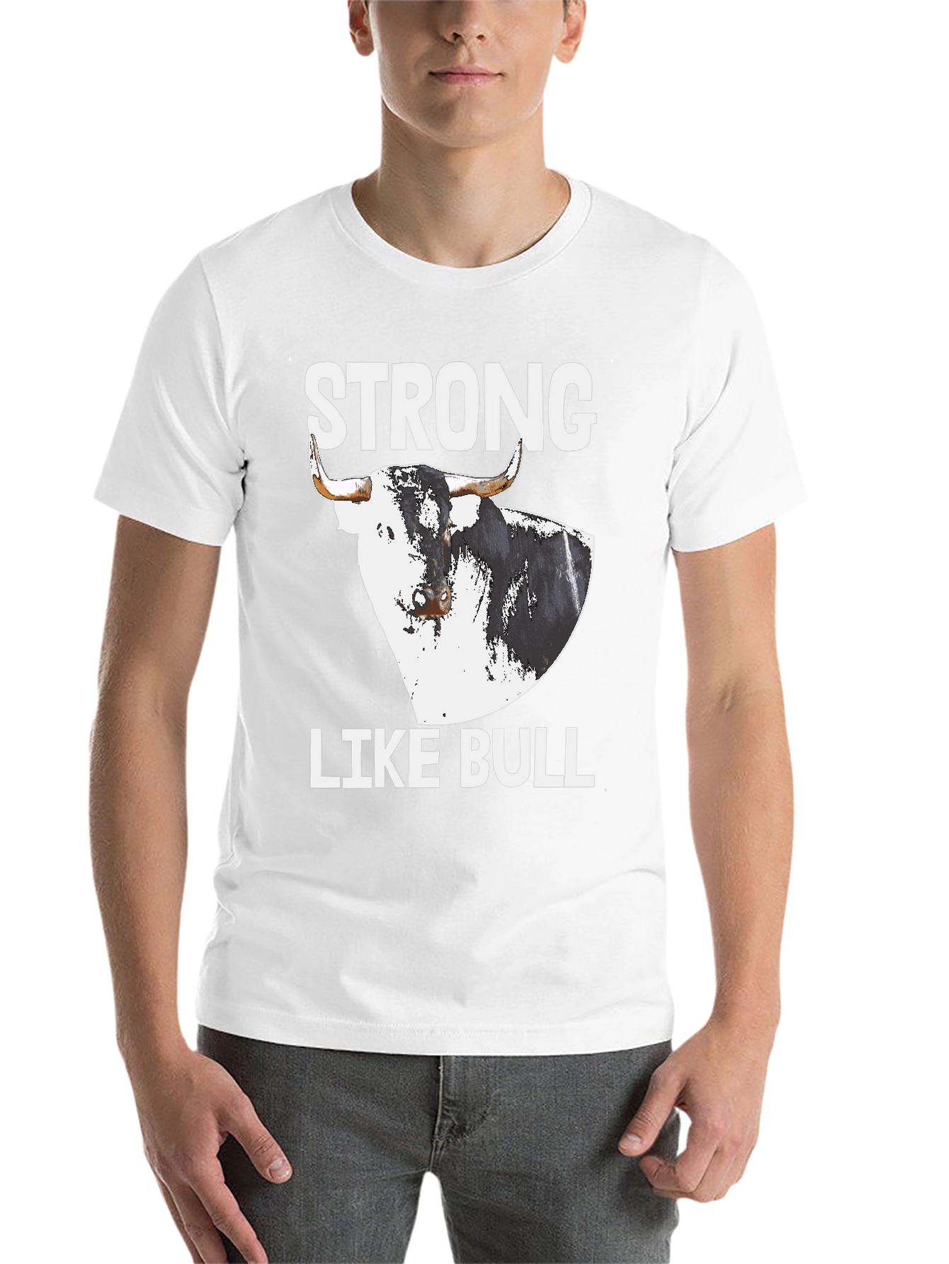 Black Strong Like Bull Graphic Tee view 14