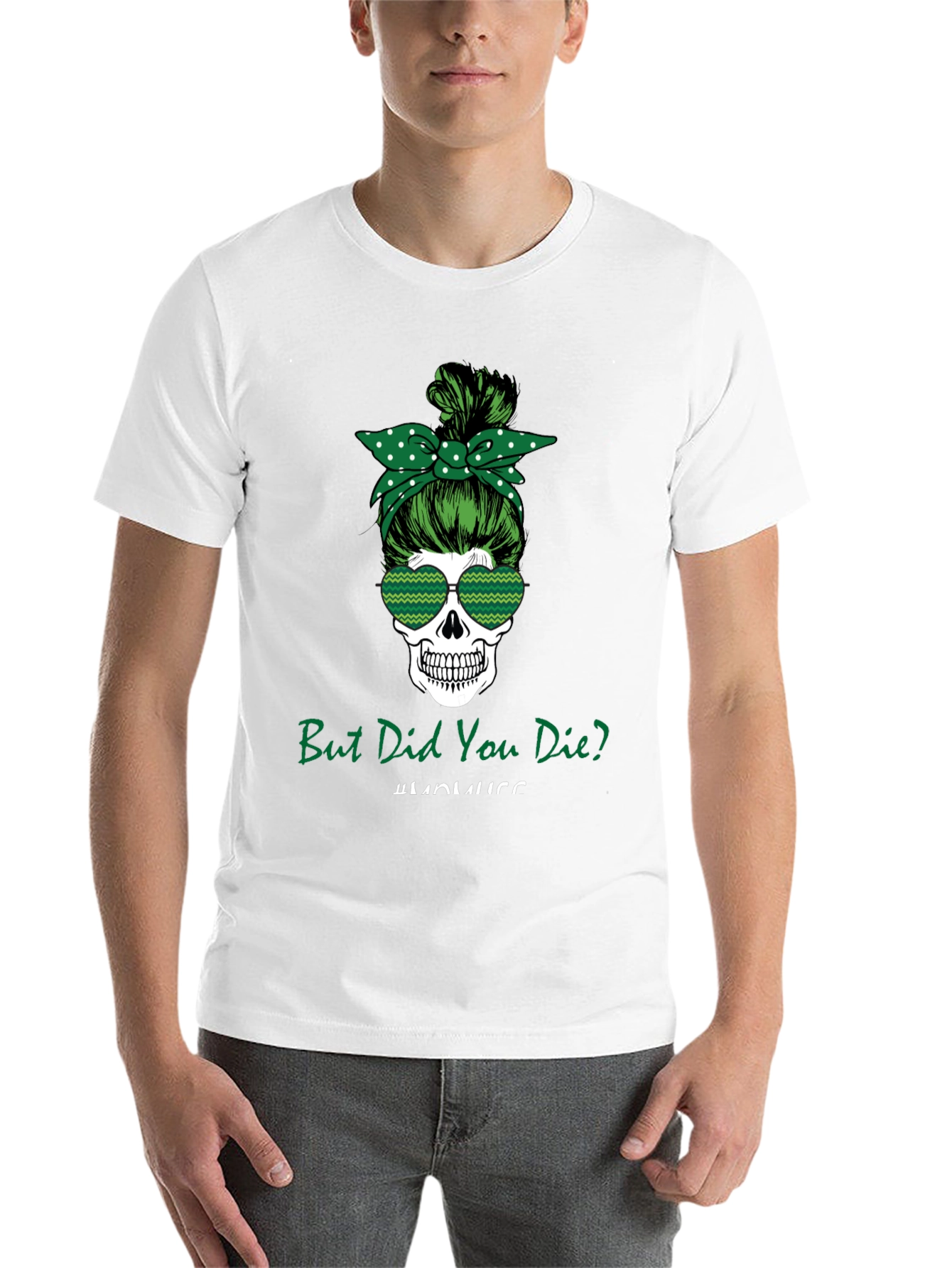 Black But Did You Die? Skull T-Shirt view 14
