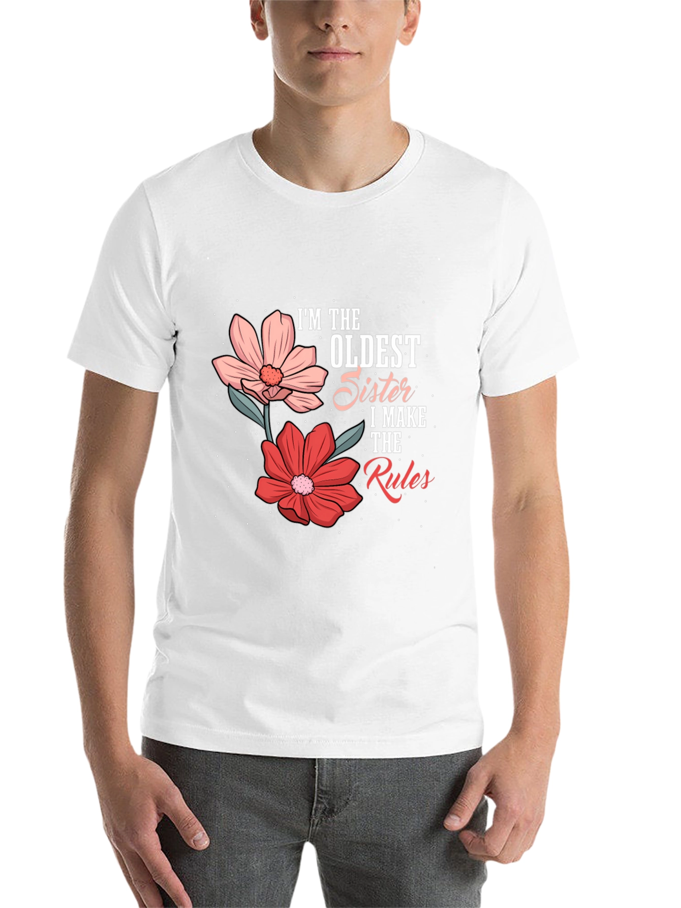 Black Oldest Sister Rules Graphic Tee view 14