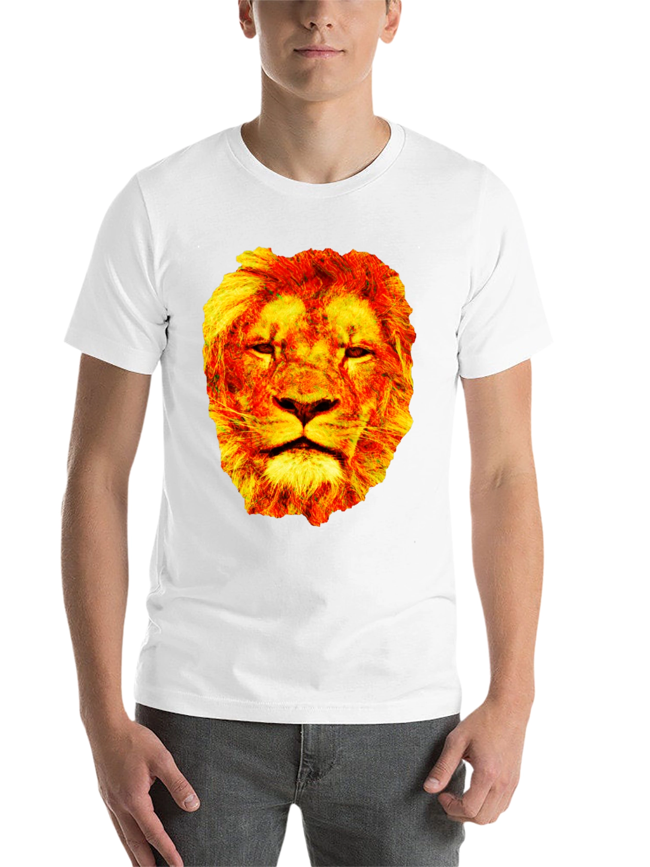 Black Lion Graphic Black T-Shirt view 14