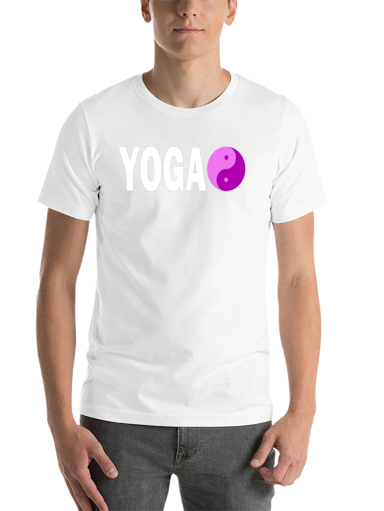 Black Yoga Yin Yang Graphic Tee - Black view 14