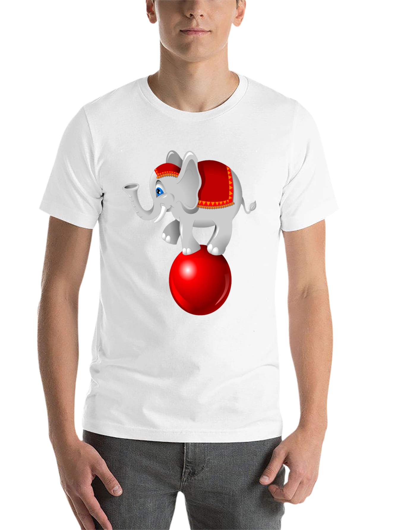 Black Circus Elephant Graphic T-Shirt - Fun & Stylish view 14