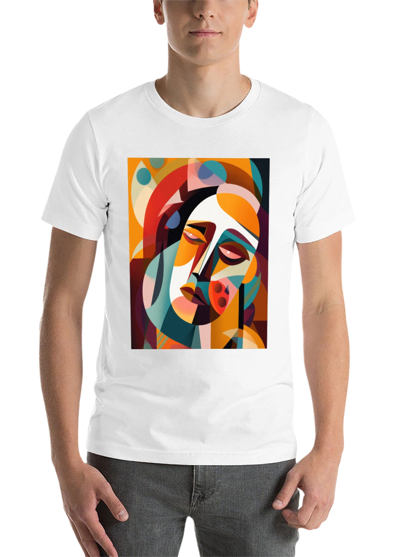 Black Abstract Art Graphic Tee - Unique Design view 14