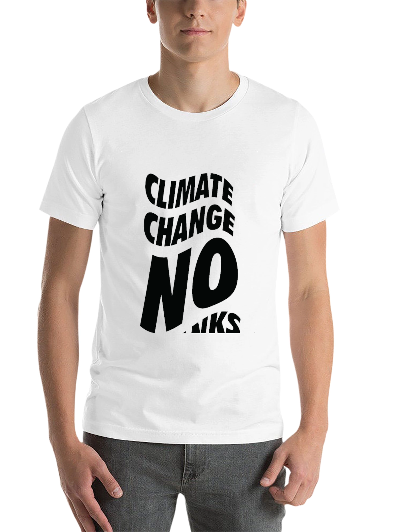 Black Climate Change No Thanks Black Graphic Tee view 14