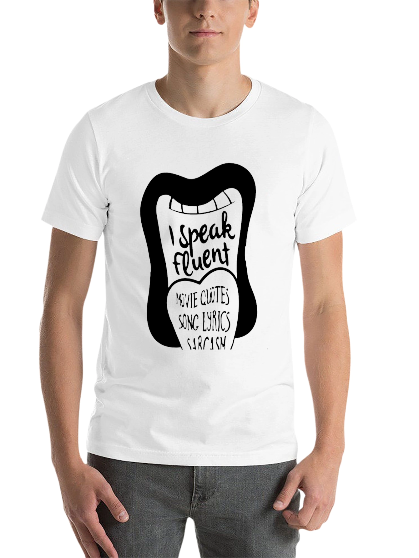 Black Fluent in Movie Quotes T-Shirt view 14