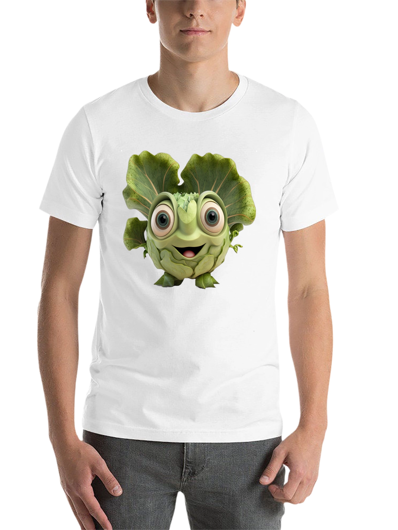 Black Artichoke Cartoon Graphic Black T-Shirt view 14