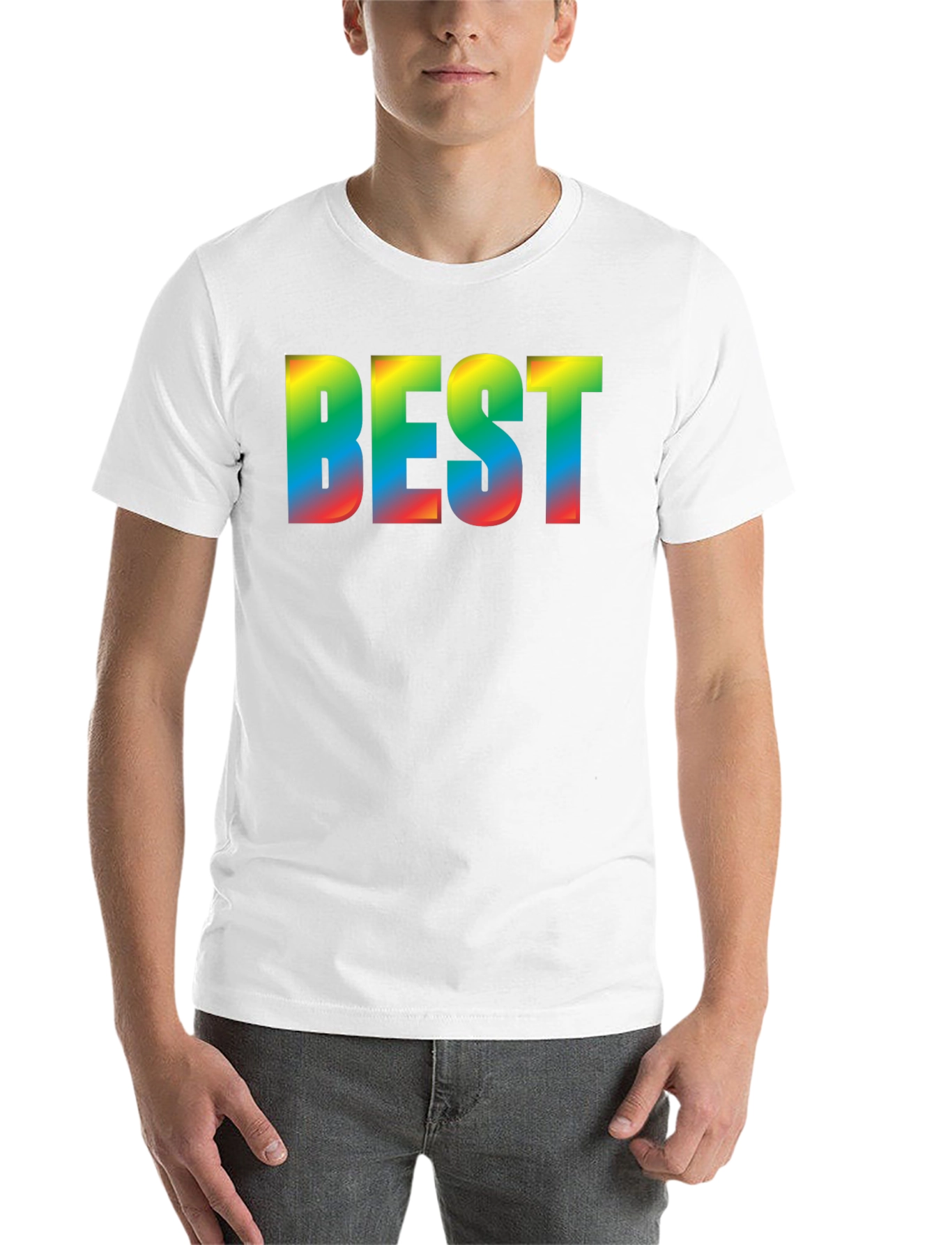 Black Rainbow BEST Graphic Black T-Shirt view 14
