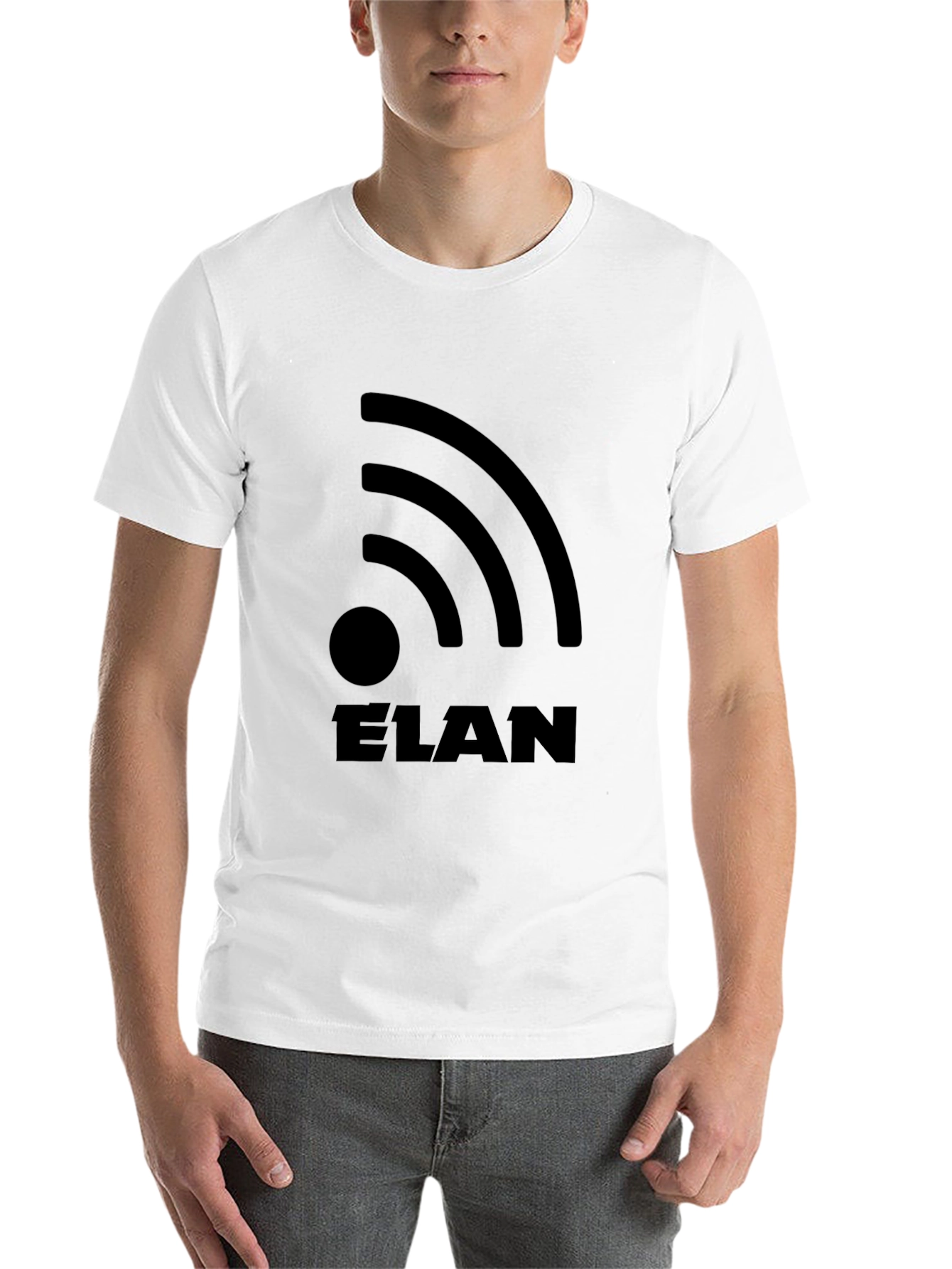 Black Elan WiFi Signal Graphic Tee - Black view 14