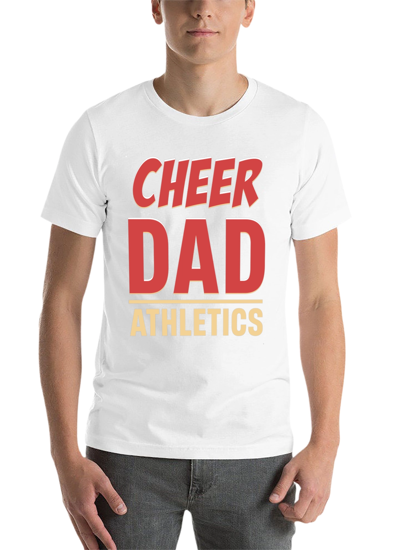 Black Cheer Dad Athletics Graphic T-Shirt view 14