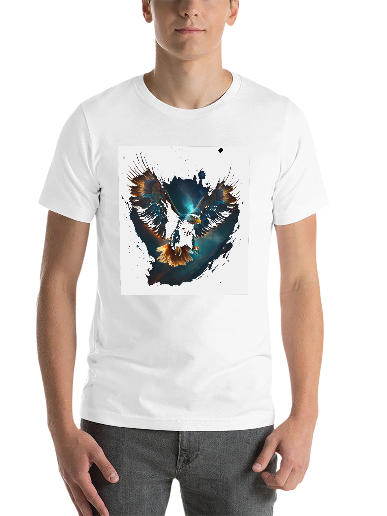 Black Eagle Graphic Tee - Men's Black T-Shirt view 14