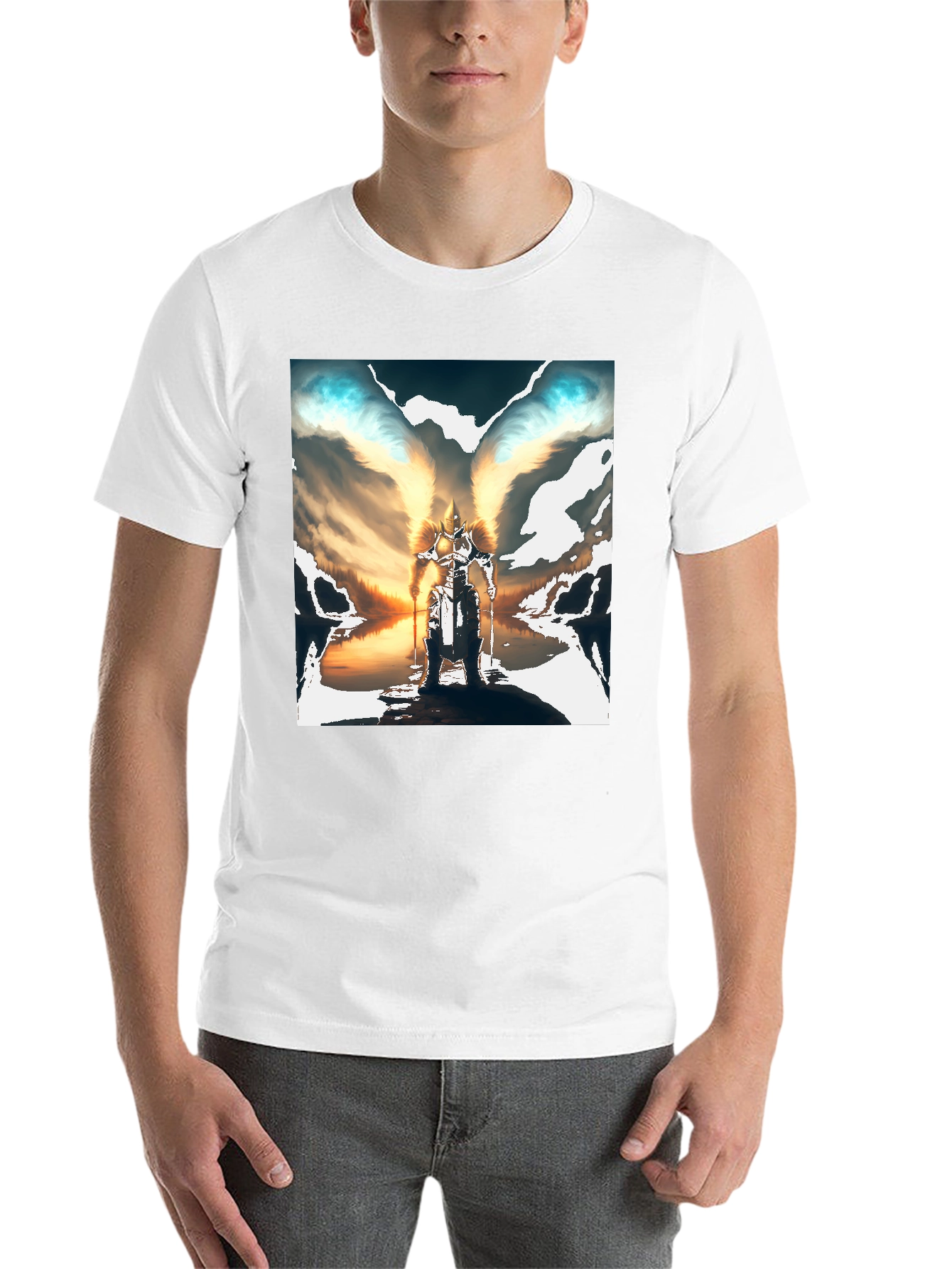 Black Winged Warrior Graphic Tee view 14