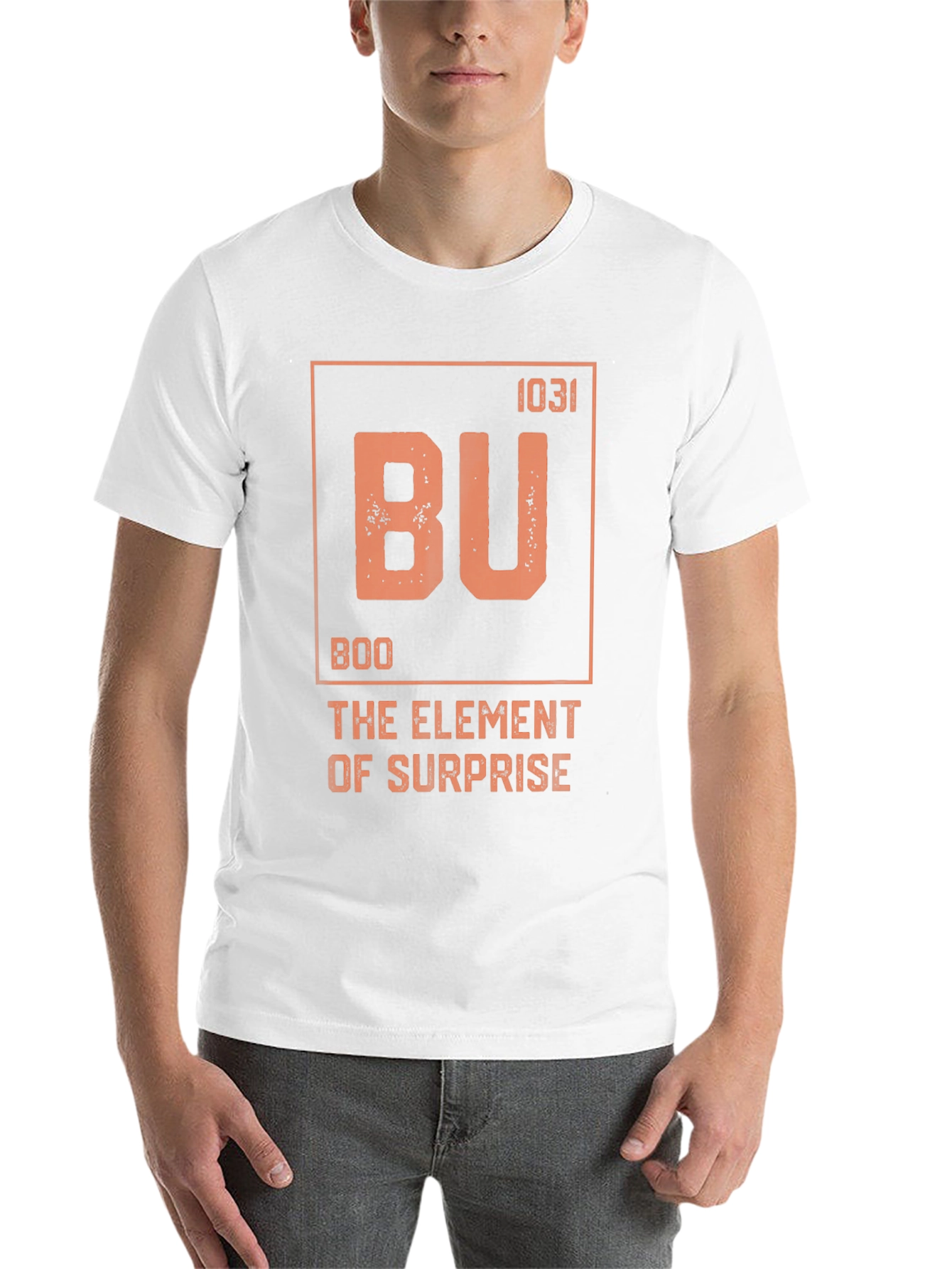 Black Boo Element of Surprise T-Shirt - Funny Halloween Tee view 14