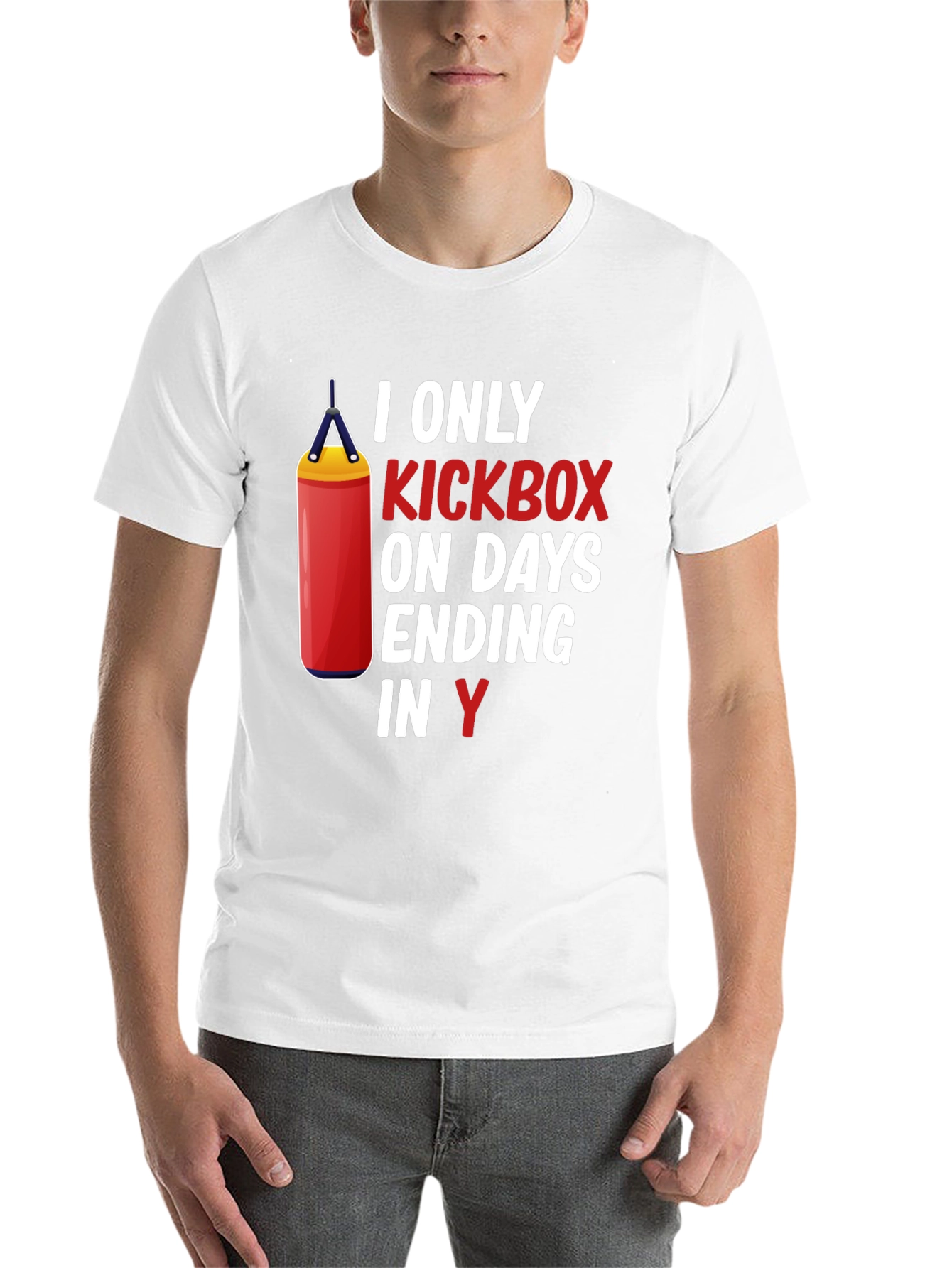 Black Kickboxer Humor T-Shirt - Days Ending in Y view 14