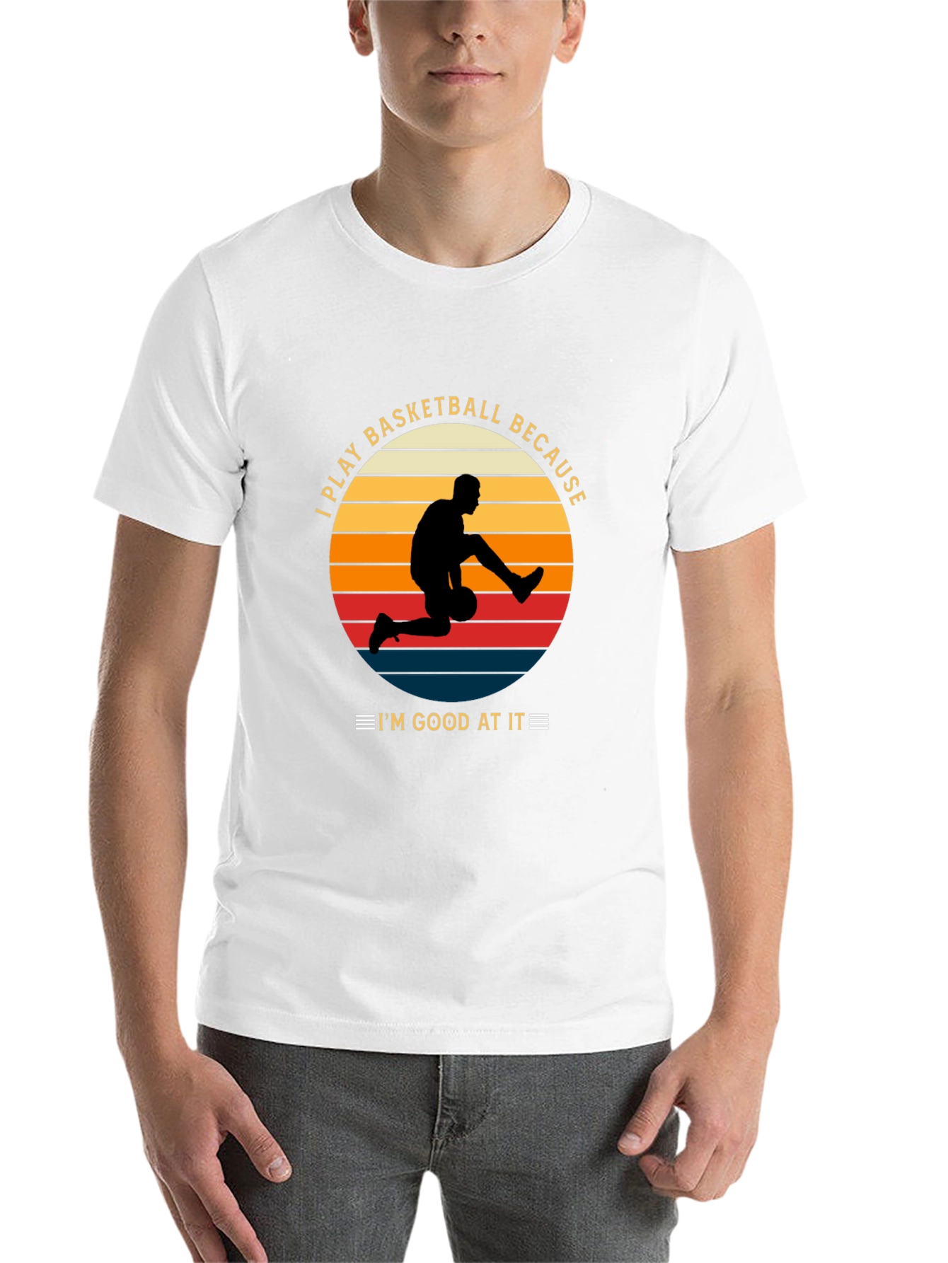 Black Basketball Player Graphic T-Shirt, I'm Good At It view 14