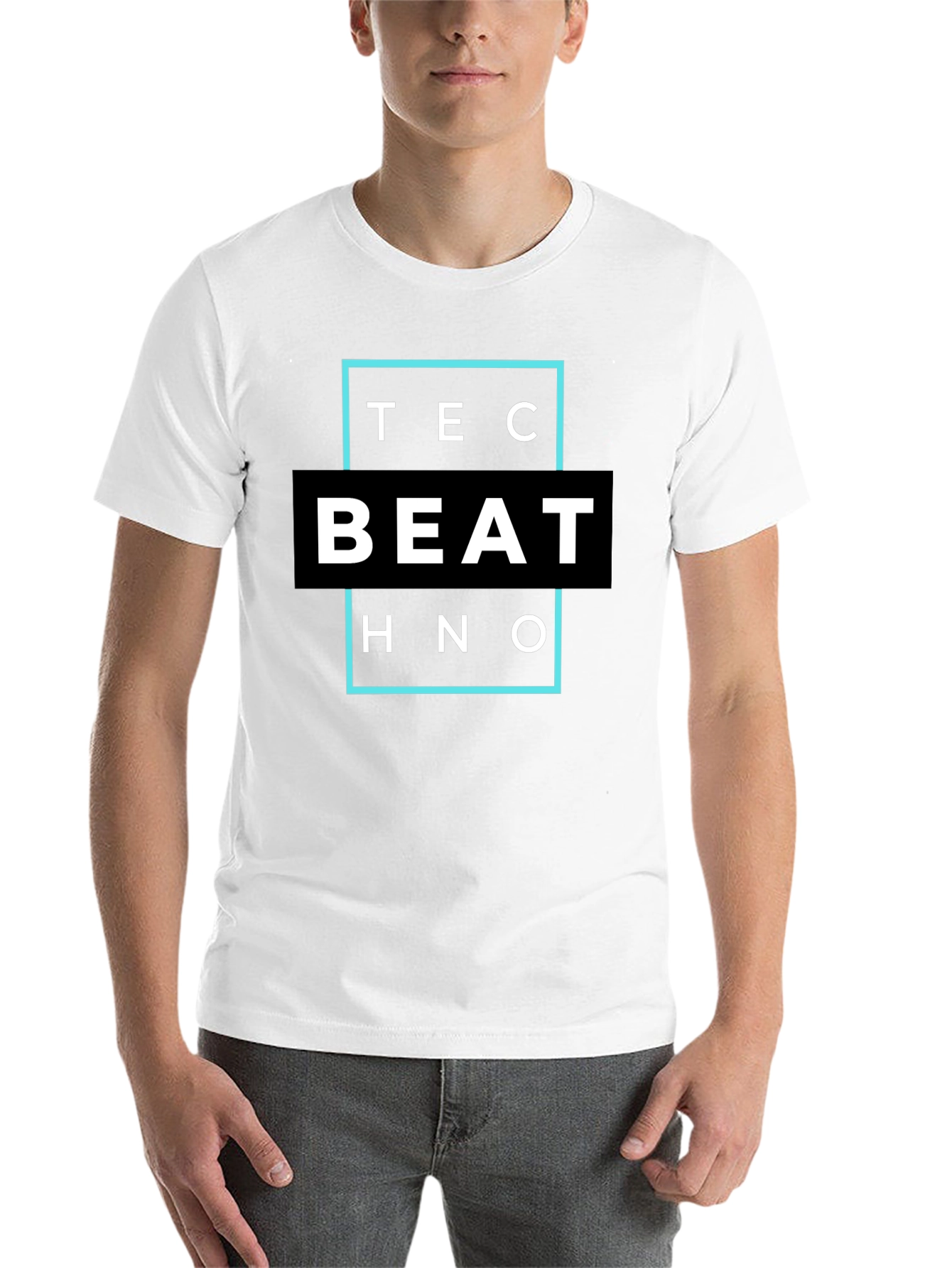 Black Techno Beat T-Shirt - Modern Design view 14