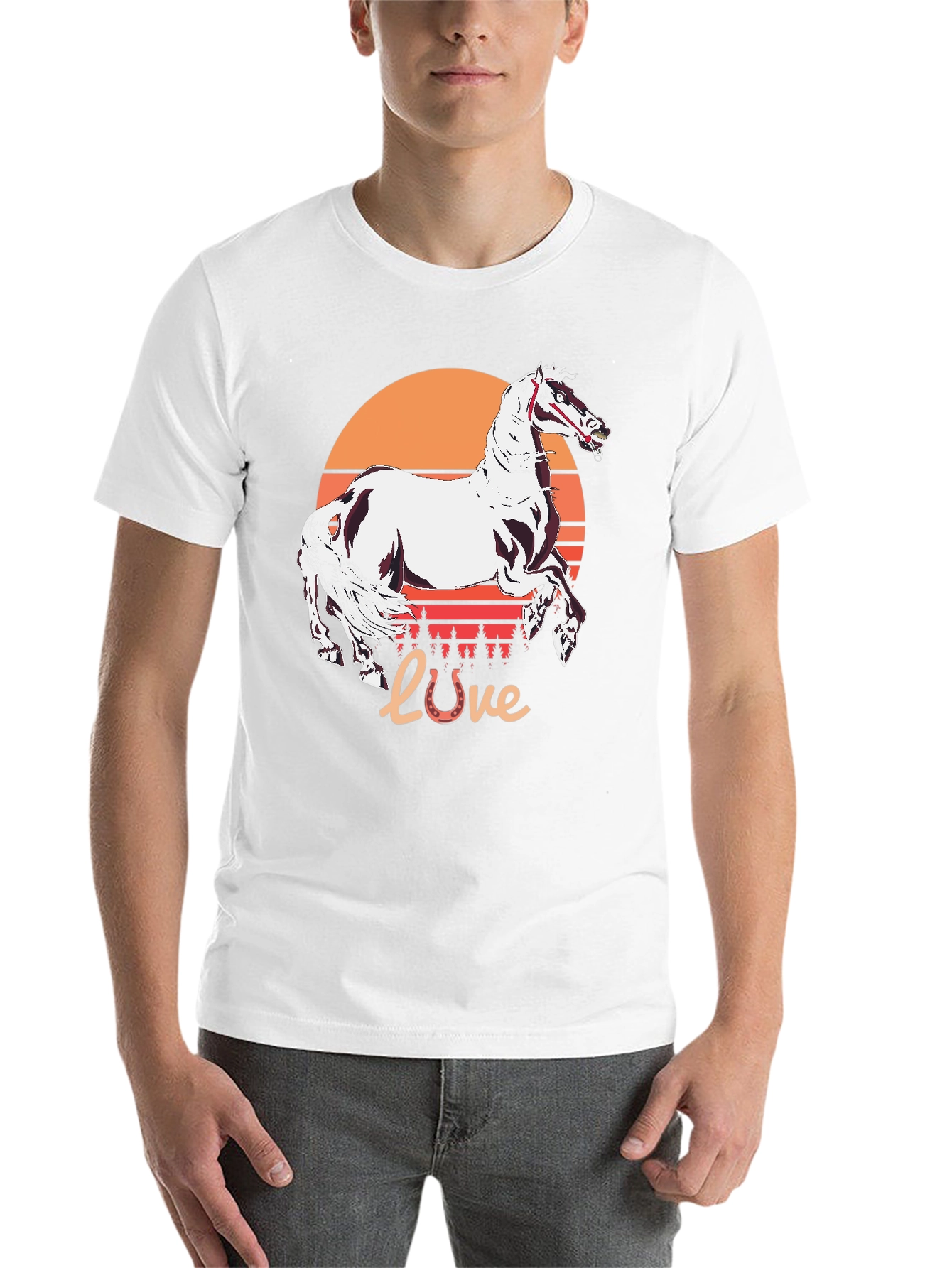 Horse Love Sunset Graphic Tee - 14