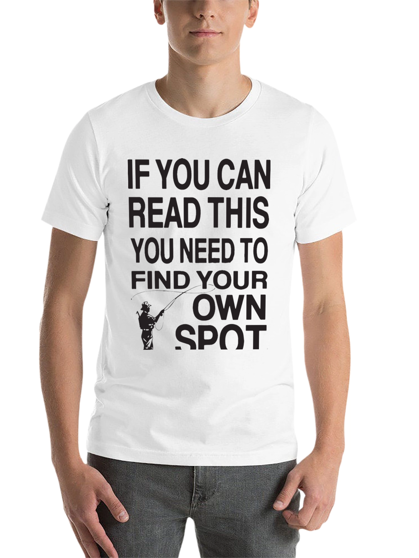 Black Fishing Humor T-Shirt: Find Your Own Spot view 14