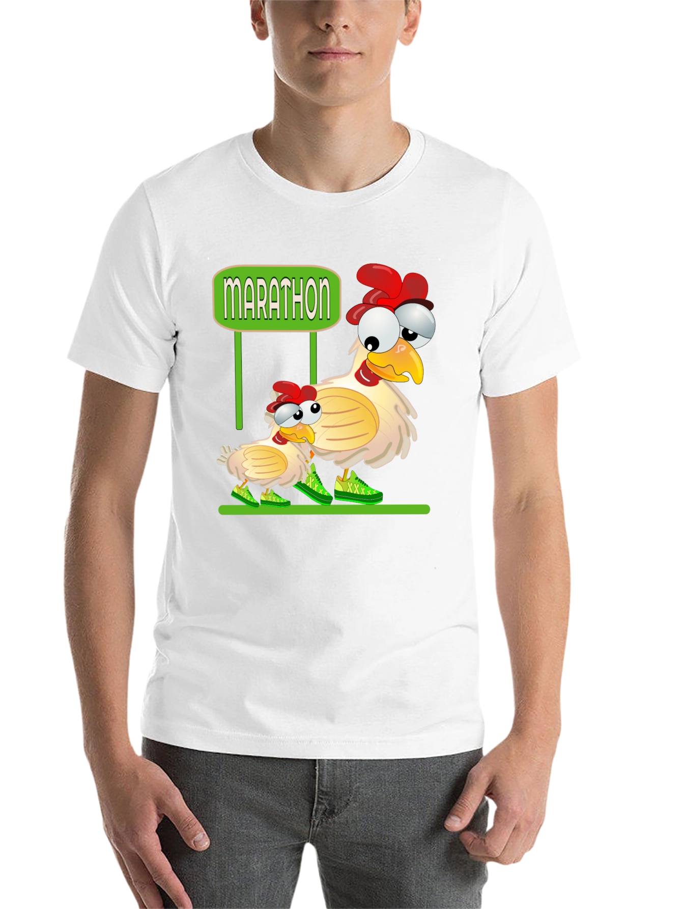 Black Marathon Chicken T-Shirt view 14