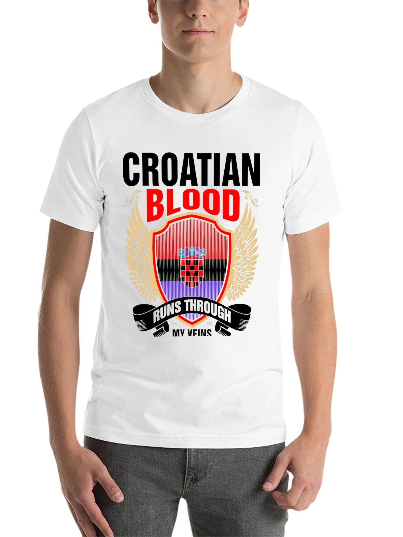 Croatian Blood Runs Through My Veins T-Shirt - 14