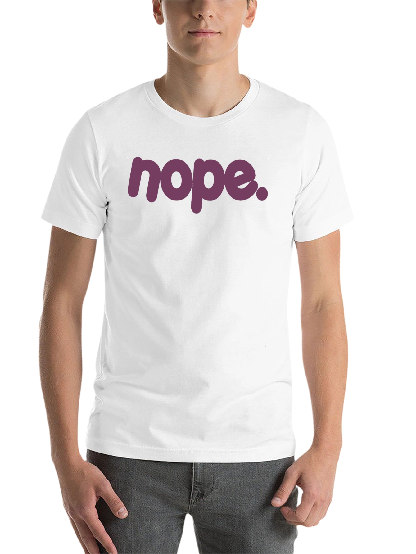 Black Nope Graphic T-Shirt - Unisex Crew Neck Tee view 14
