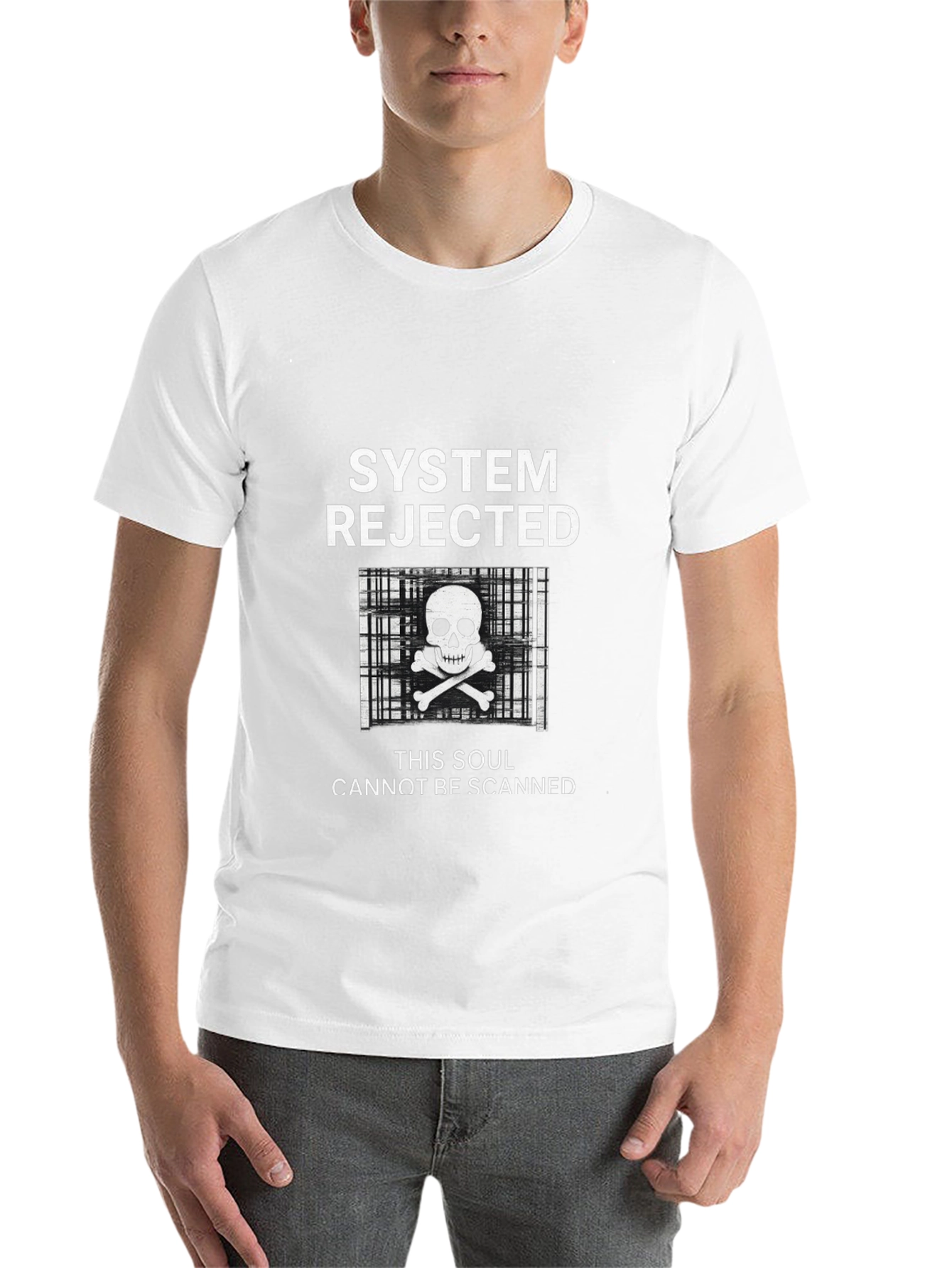 Black System Rejected Skull T-Shirt view 14