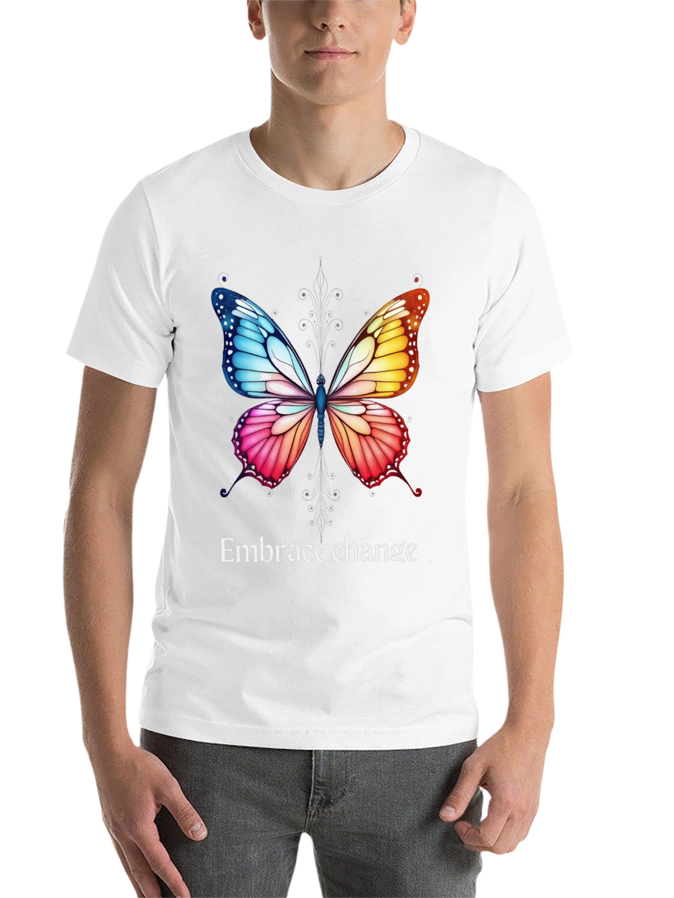 Black Embrace Change Butterfly Graphic Tee view 14