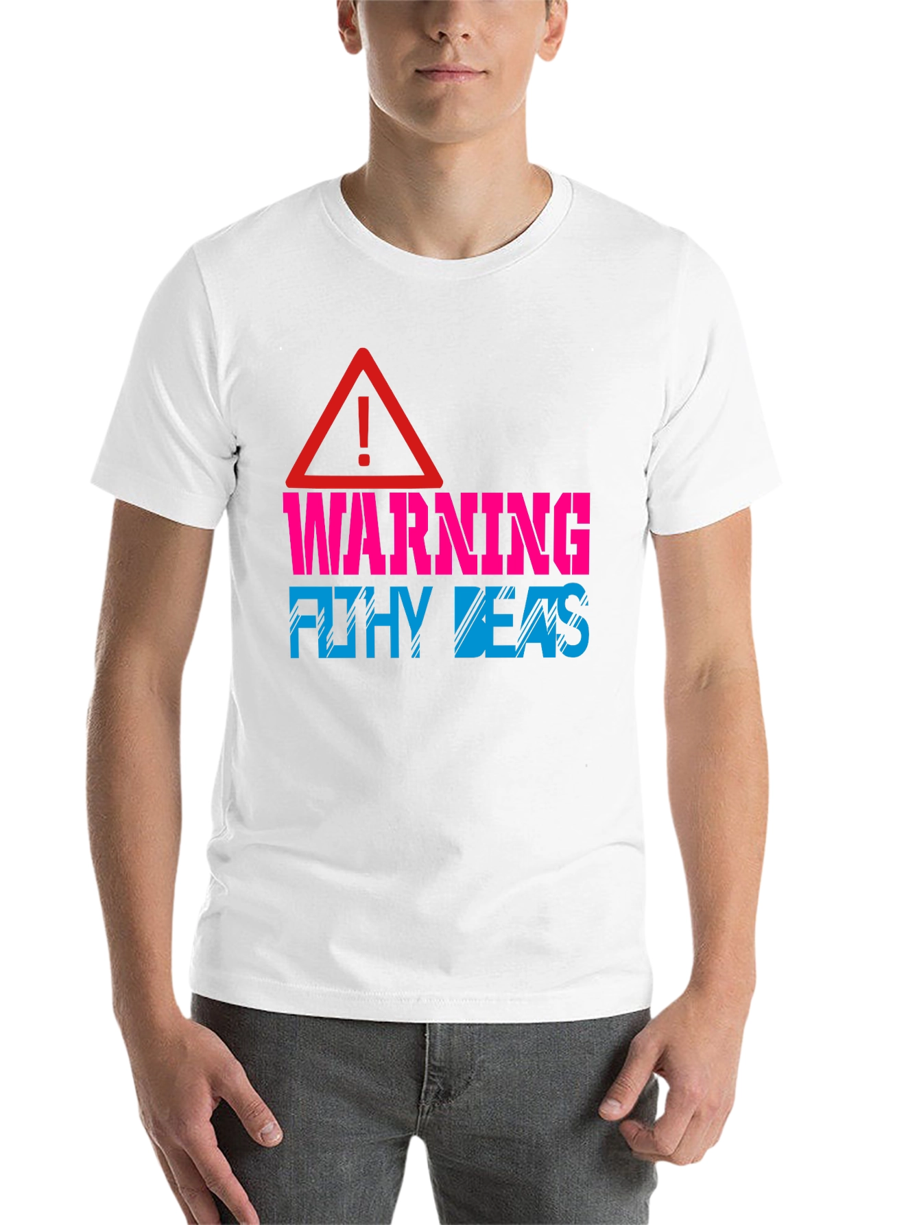 Black Warning Filthy Beast Novelty T-Shirt view 14