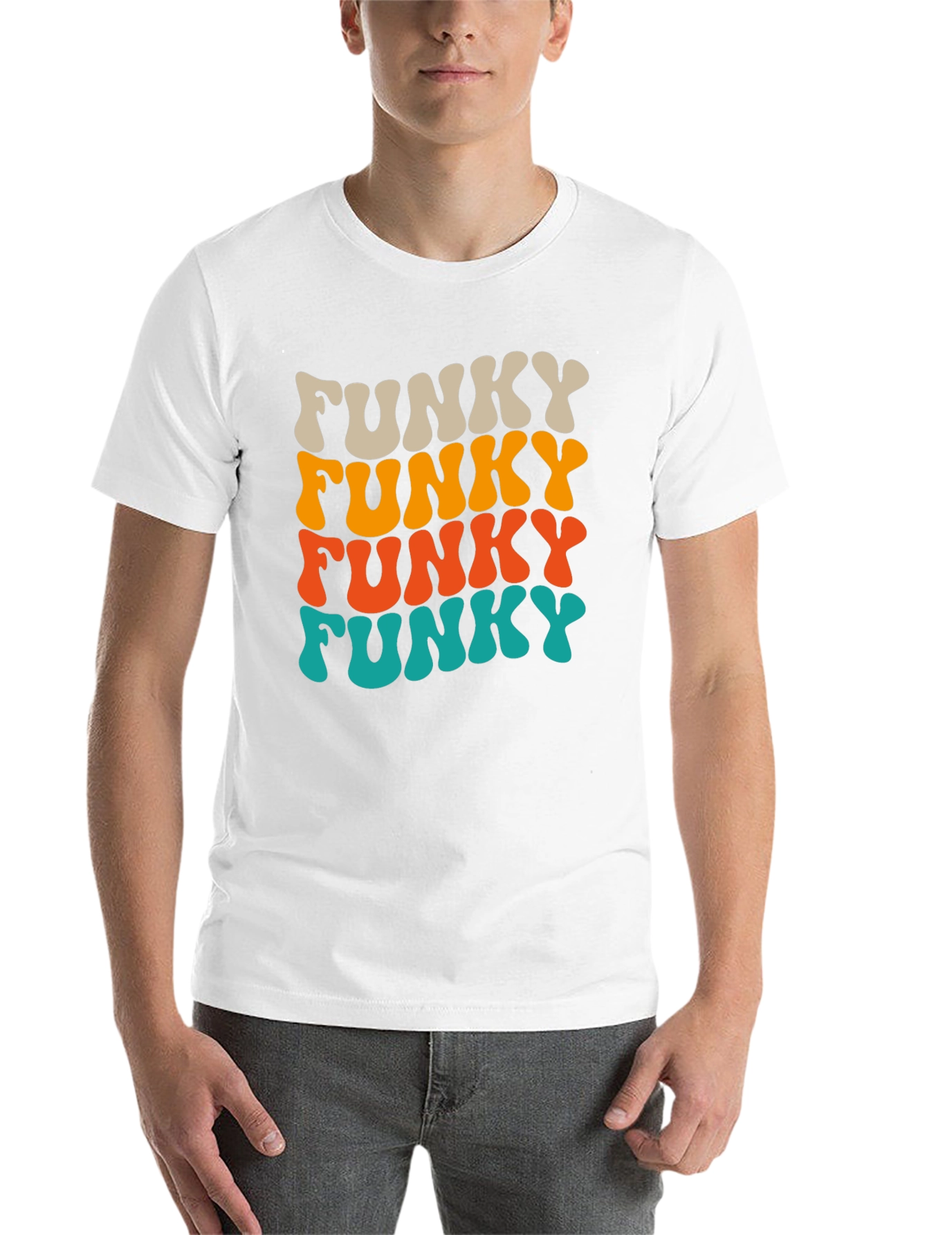 Black Funky Retro Style Graphic T-Shirt view 14