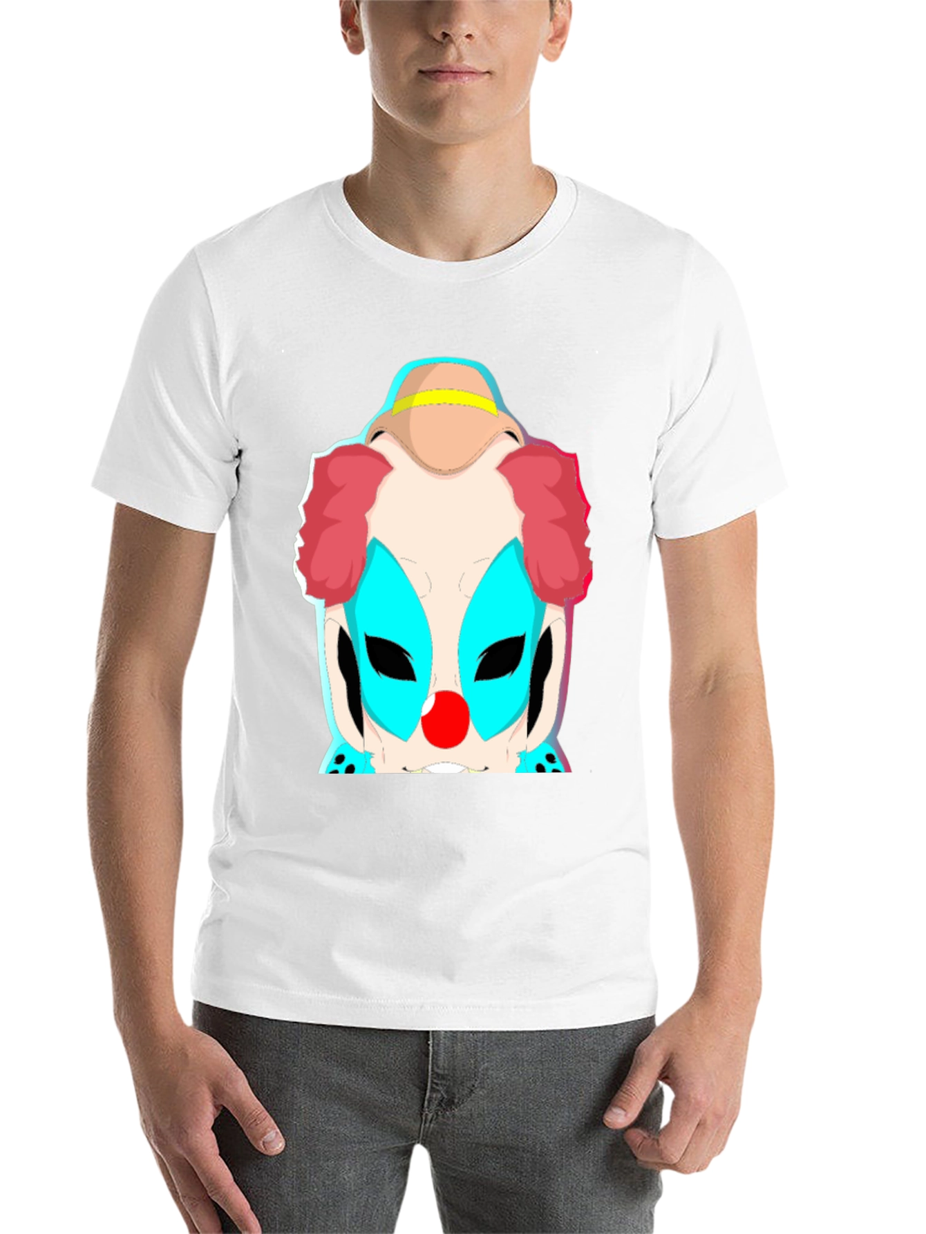 Black Clown Graphic Tee - Bold Black Cotton T-Shirt view 14