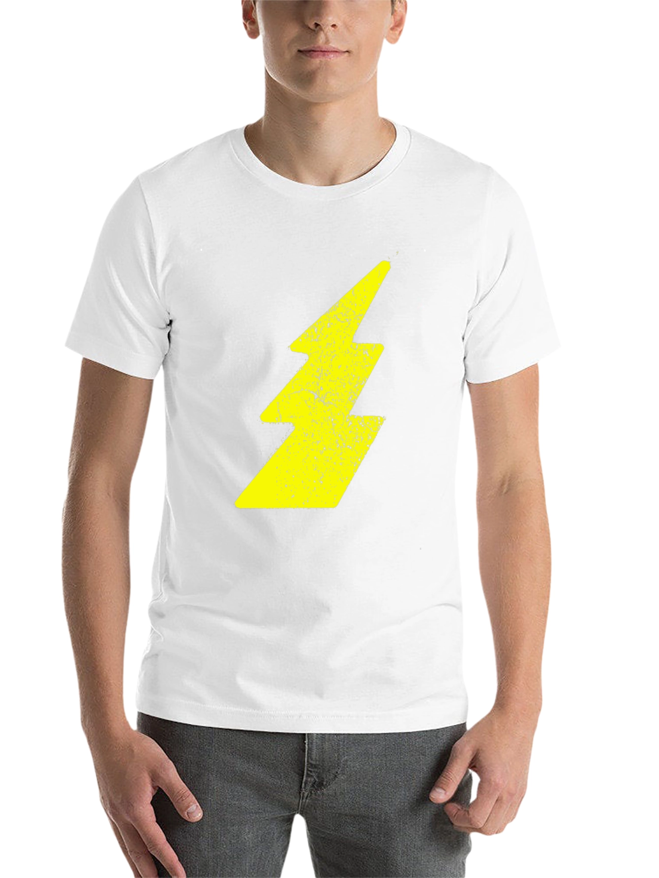 Black Lightning Bolt Graphic Black T-Shirt view 14