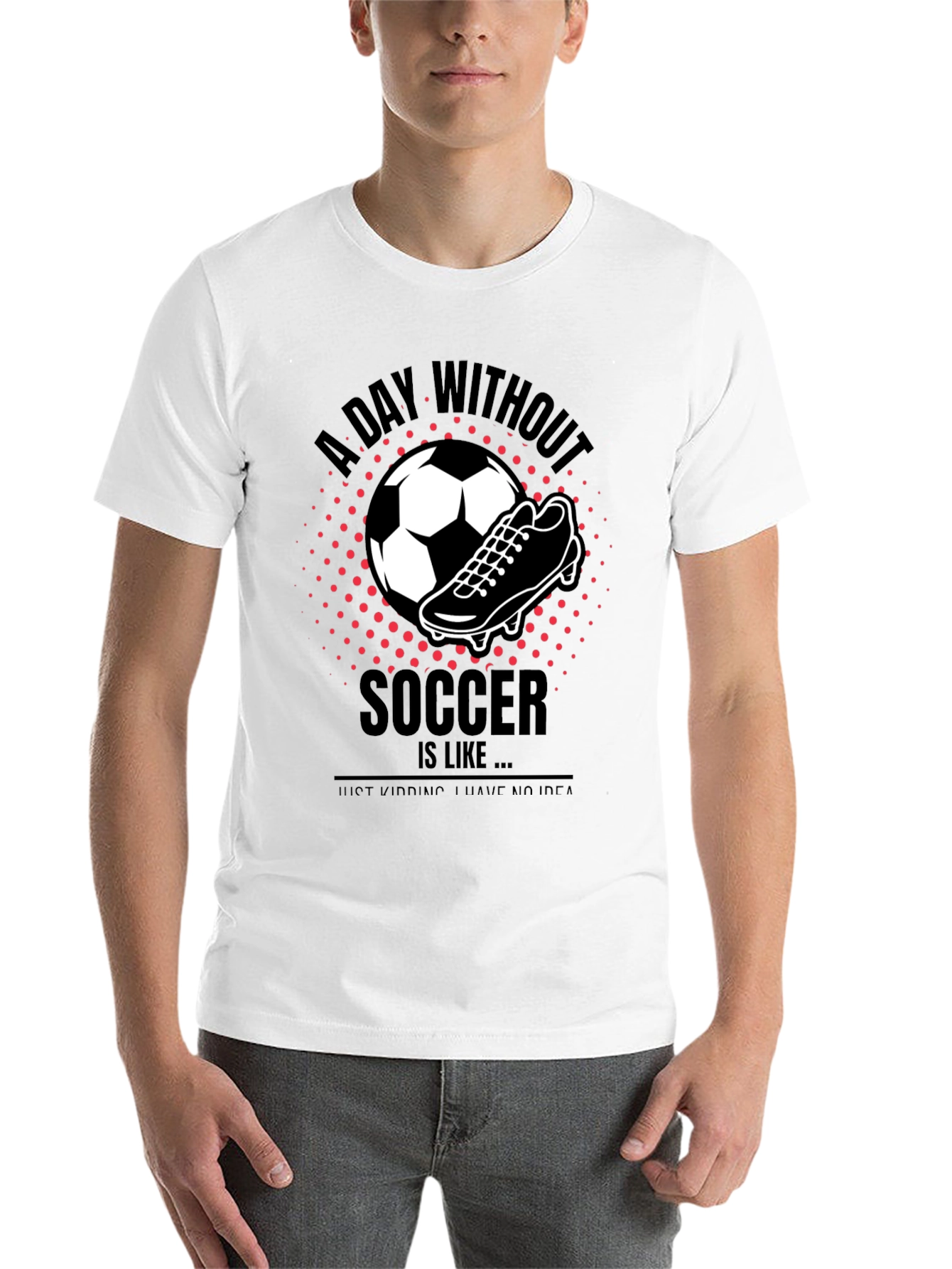 Black Soccer T-Shirt - A Day Without Soccer view 14
