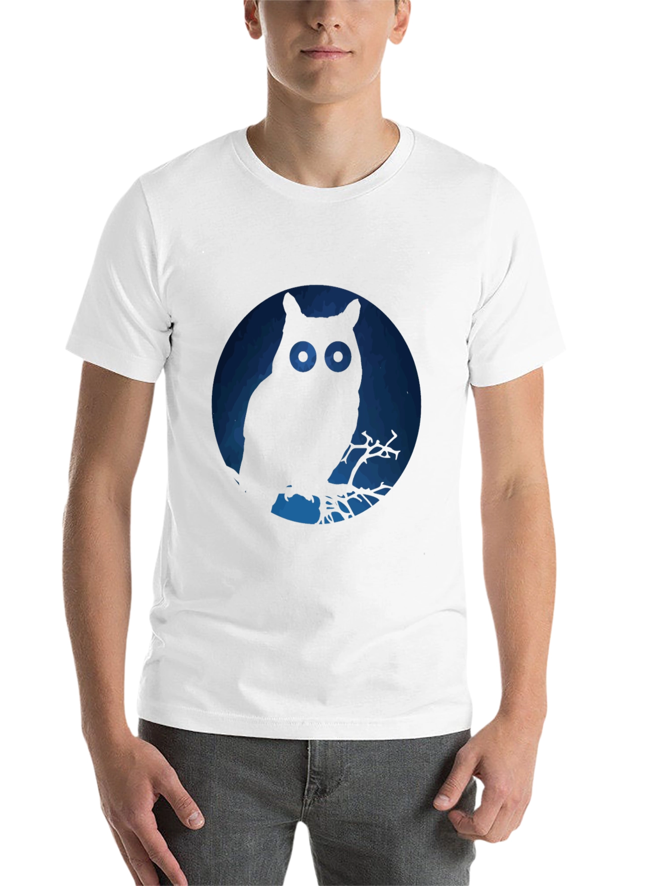 Black Owl Silhouette Graphic T-Shirt view 14