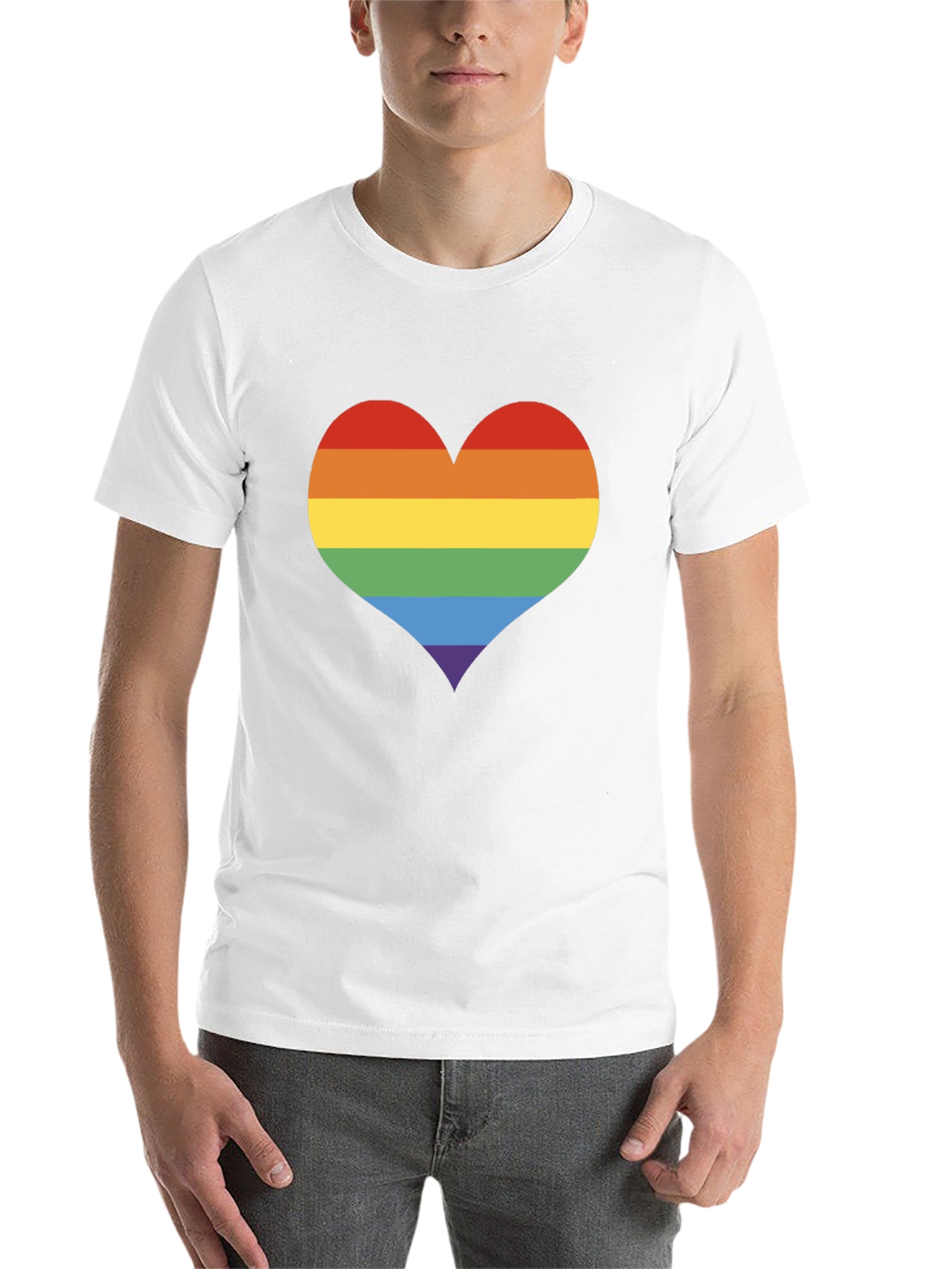 Black Pride Heart Graphic Tee - Black Cotton T-Shirt view 14