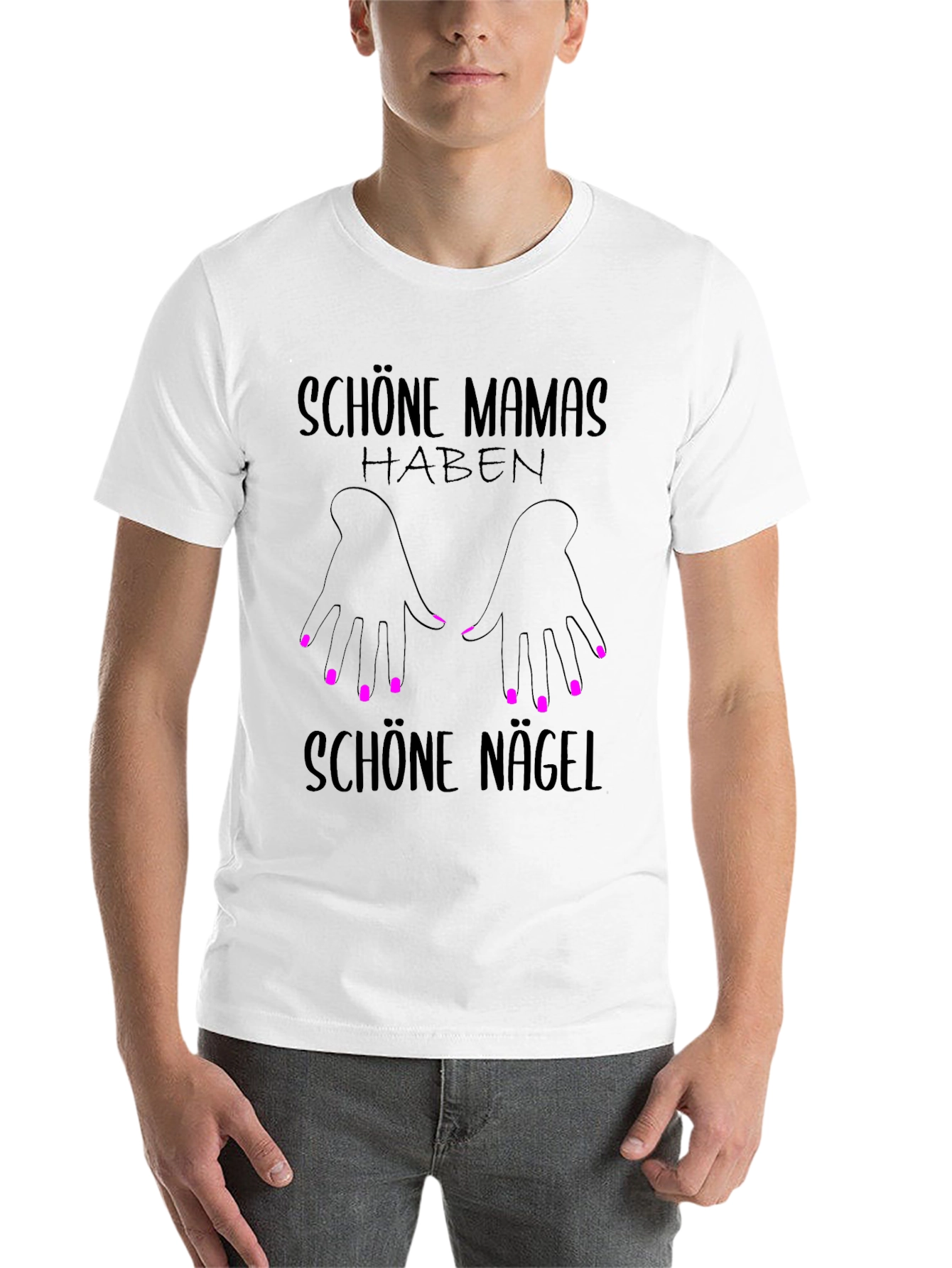 Black Schöne Mamas Haben Schöne Nägel T-Shirt view 14